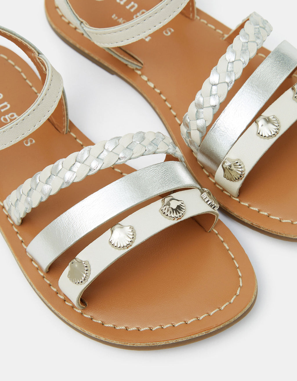 SANDALE - SHELL METALLIC SANDAL