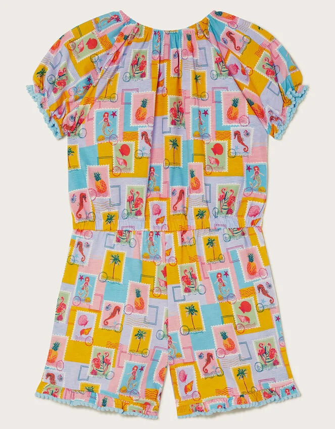 KOMBINEZON - STAMP PRINT PLAYSUIT