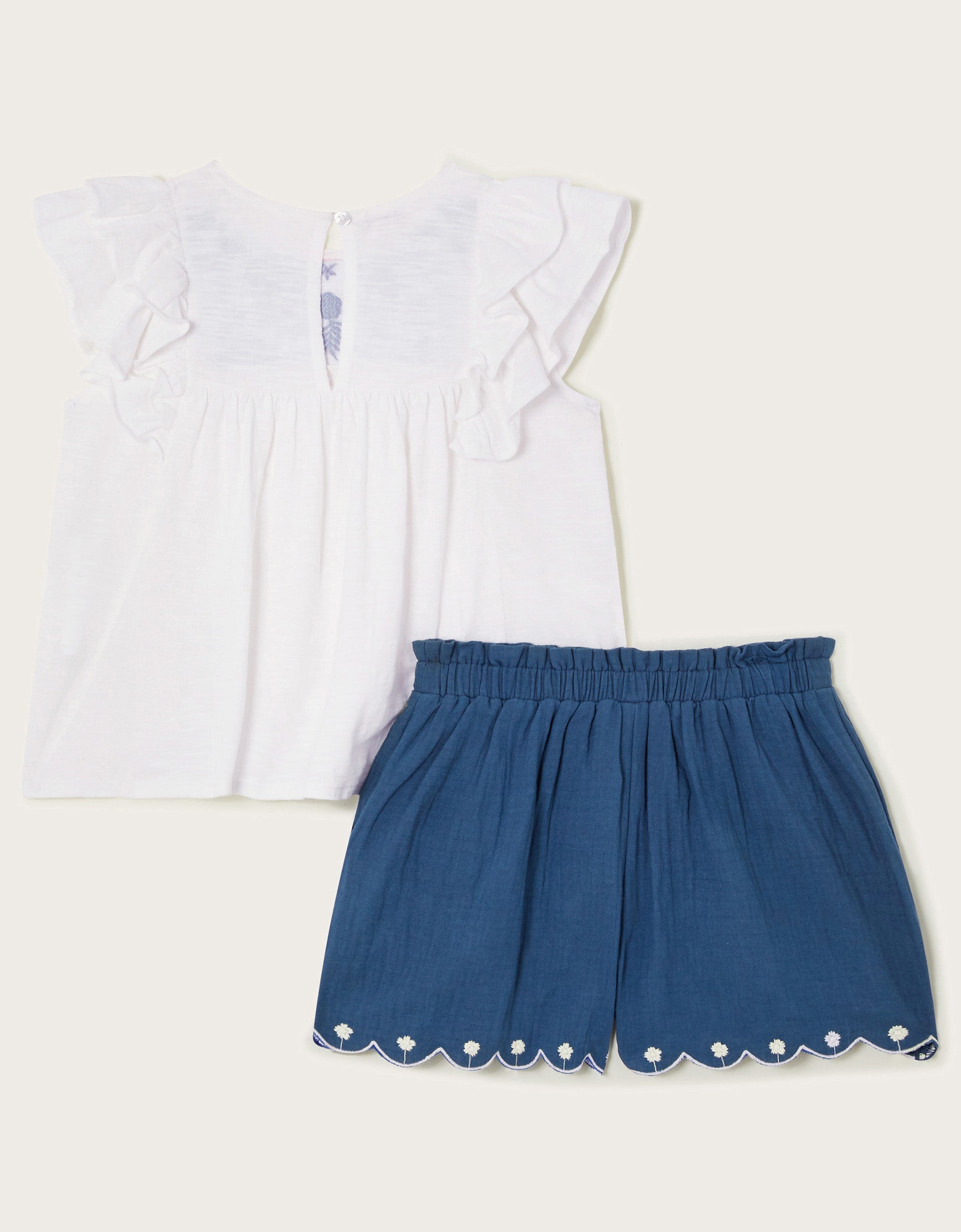 SET - EMBROIDERED TOP&SHORT SET