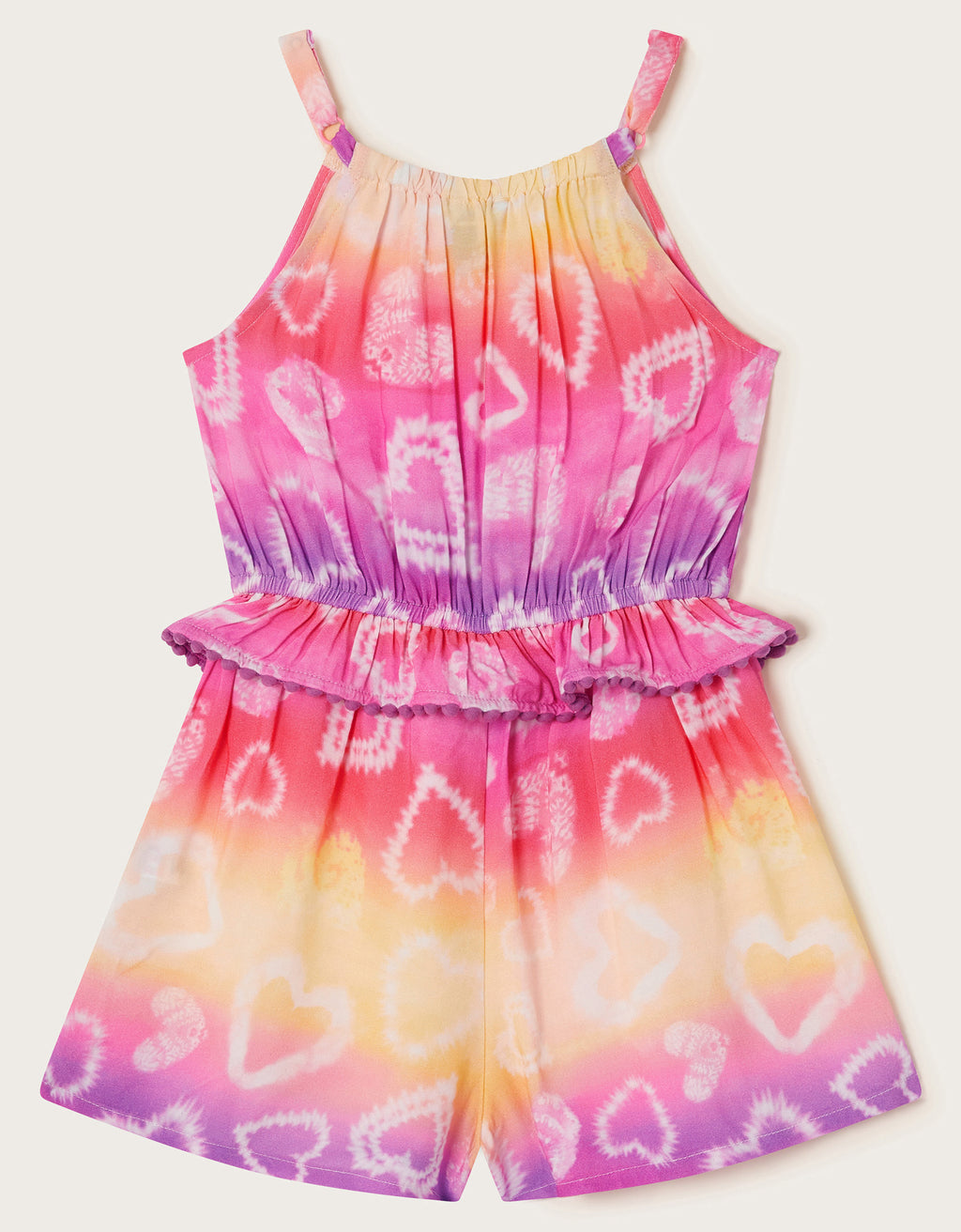 KOMBINEZON - TIE DYE HEART PLAYSUIT
