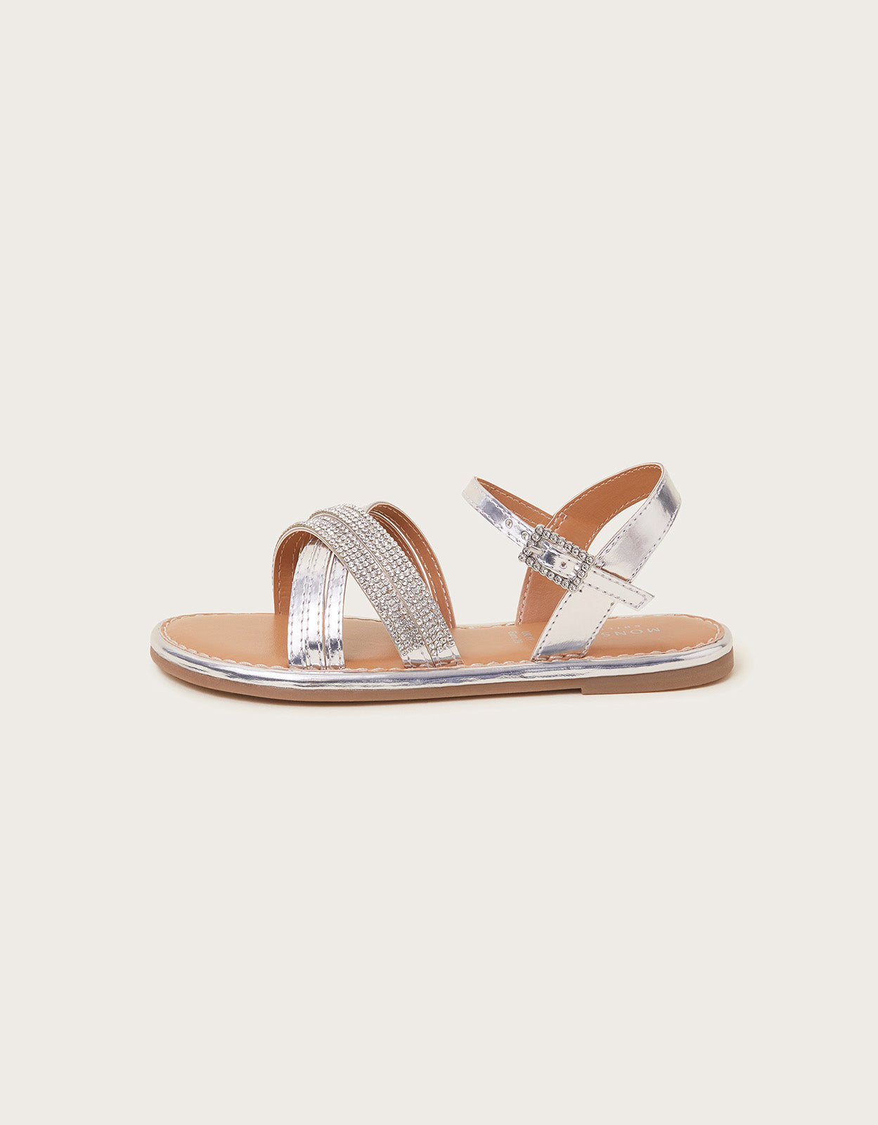 SANDALE - SILVER DIAMANTE SANDAL
