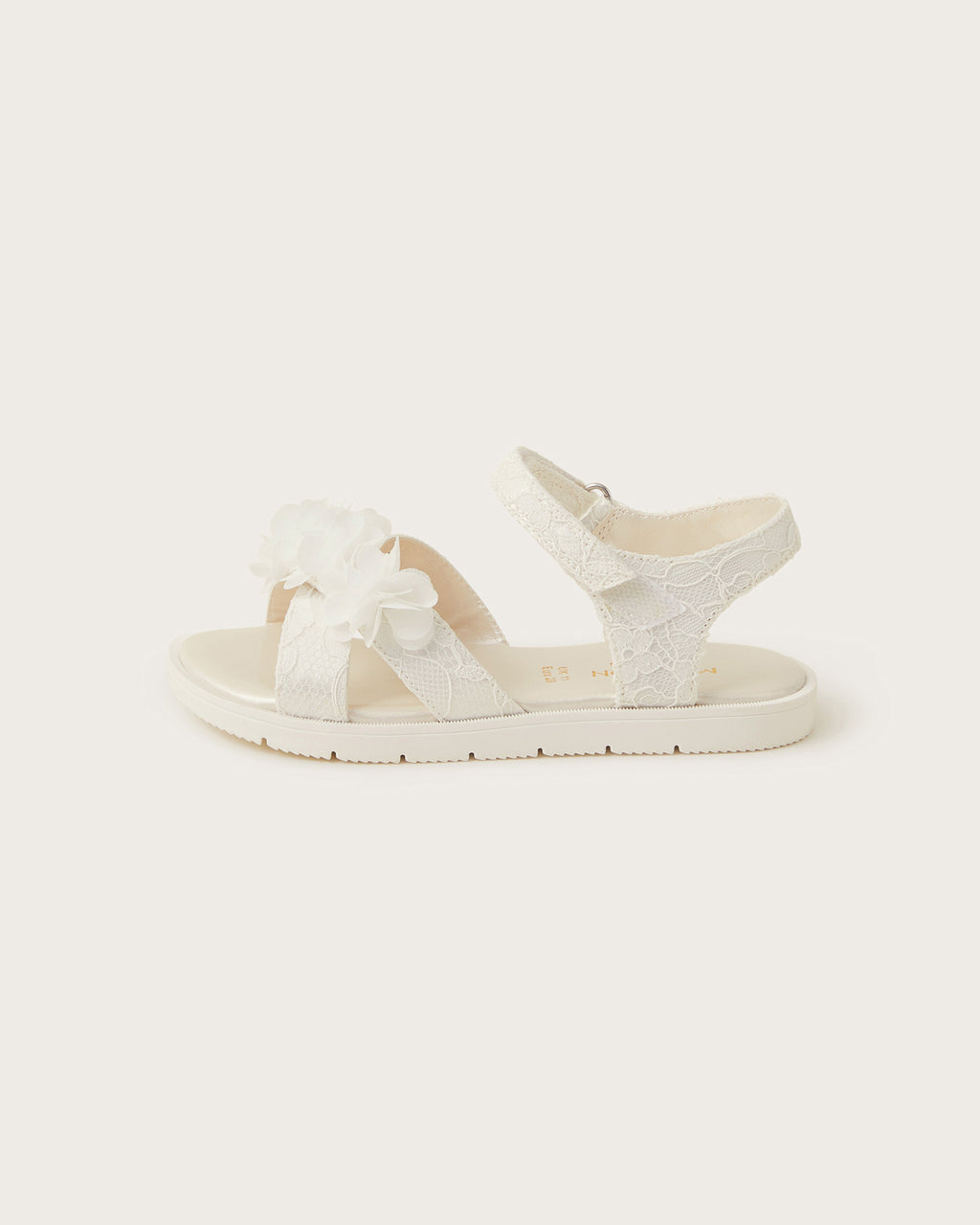 SANDALE - IVORY LACE CORSAGE SANDAL