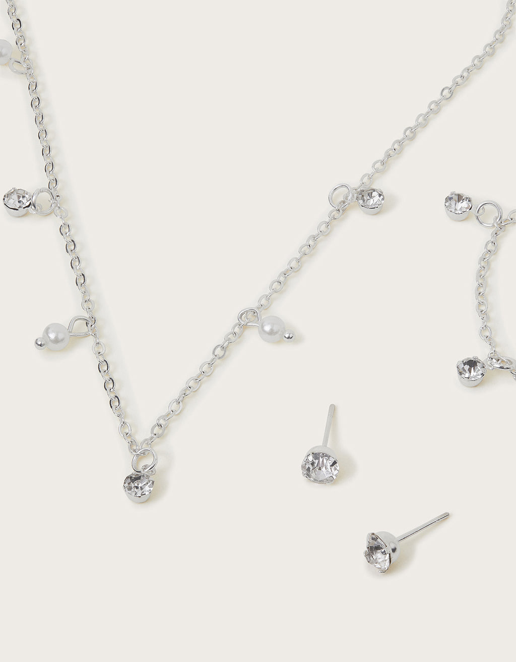 SET NAKITA - DIAMANTE DROP JEWELLERY S