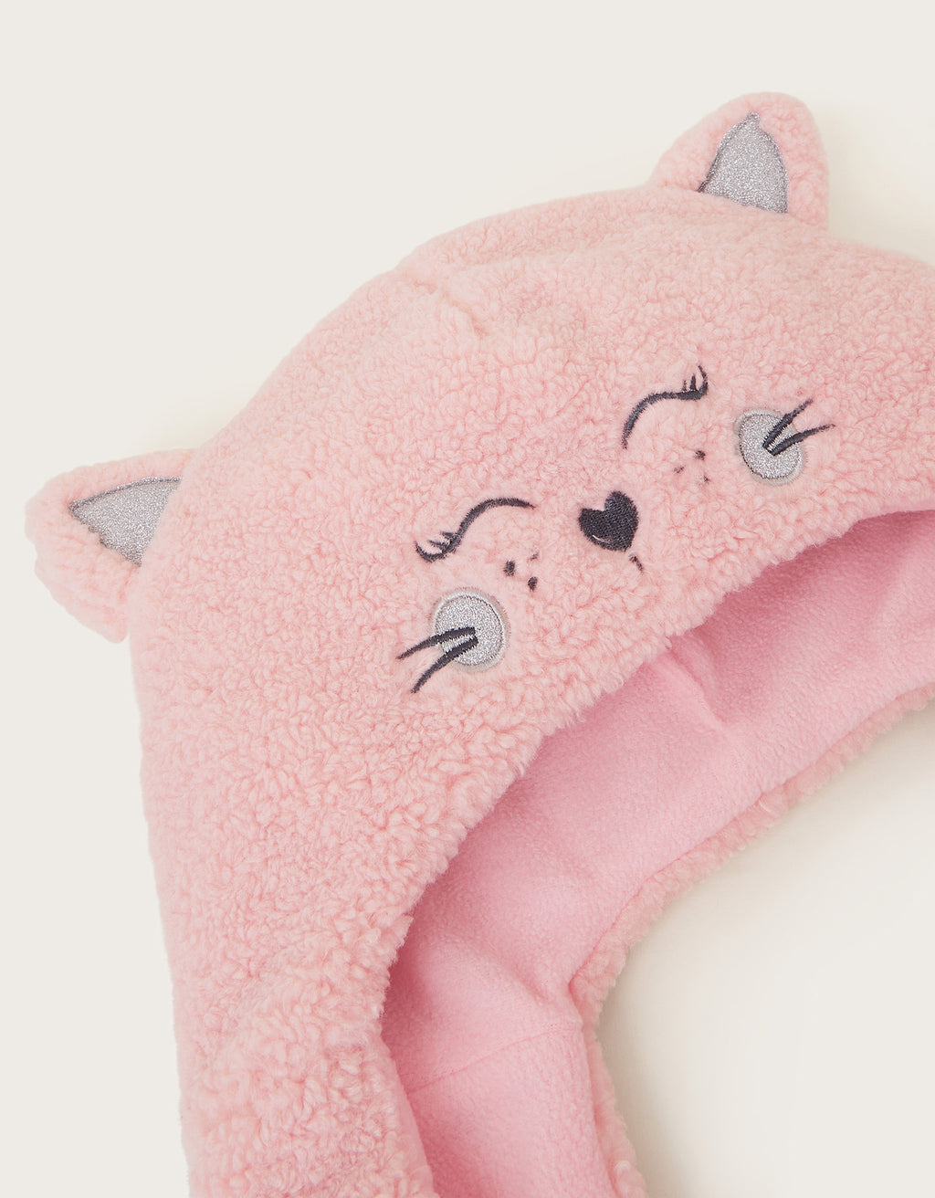 KAPA - PINK BORG CAT HAT SCARF