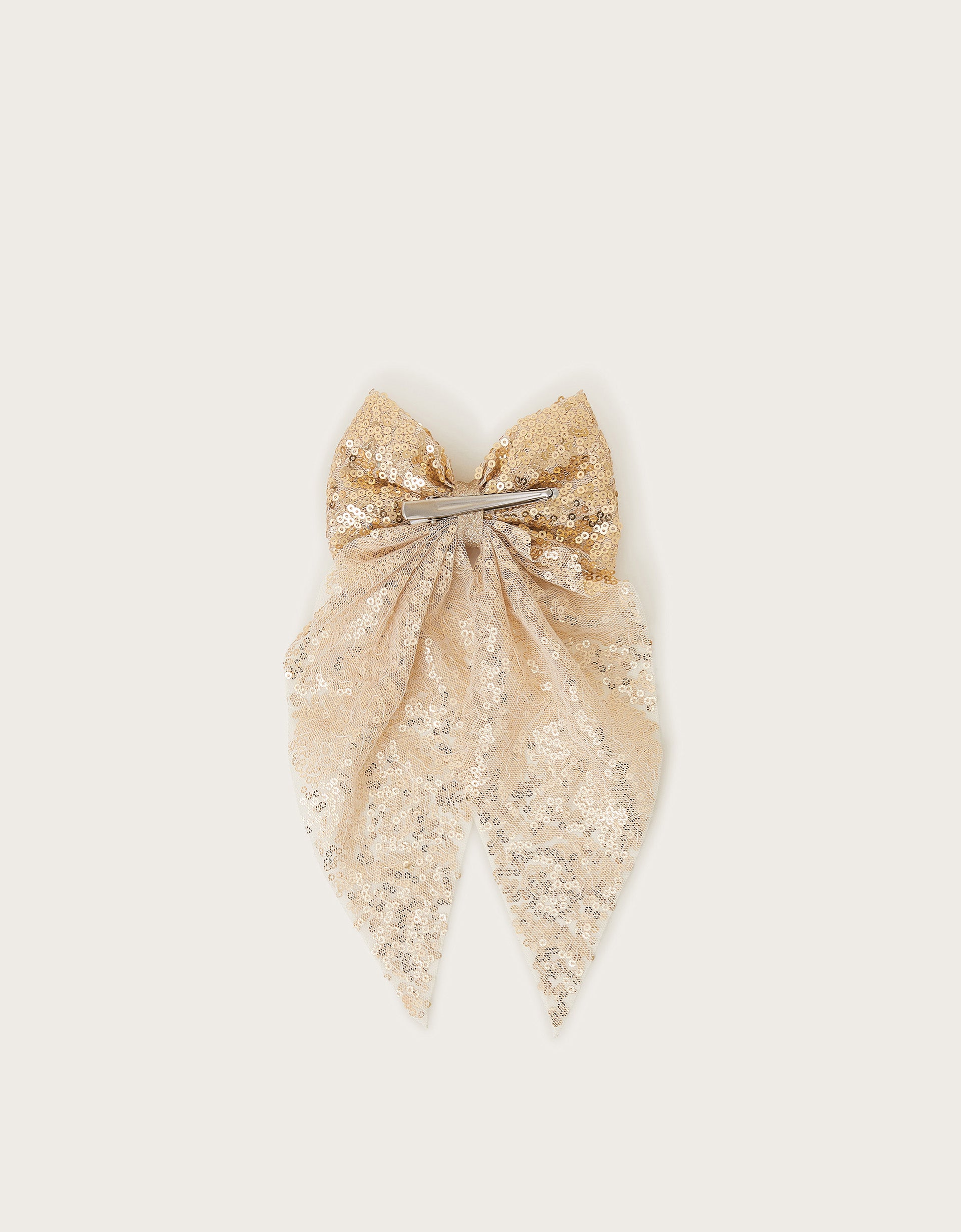 MASNA ZA KOSU - SEQUIN LONG TIE BOW CLIP