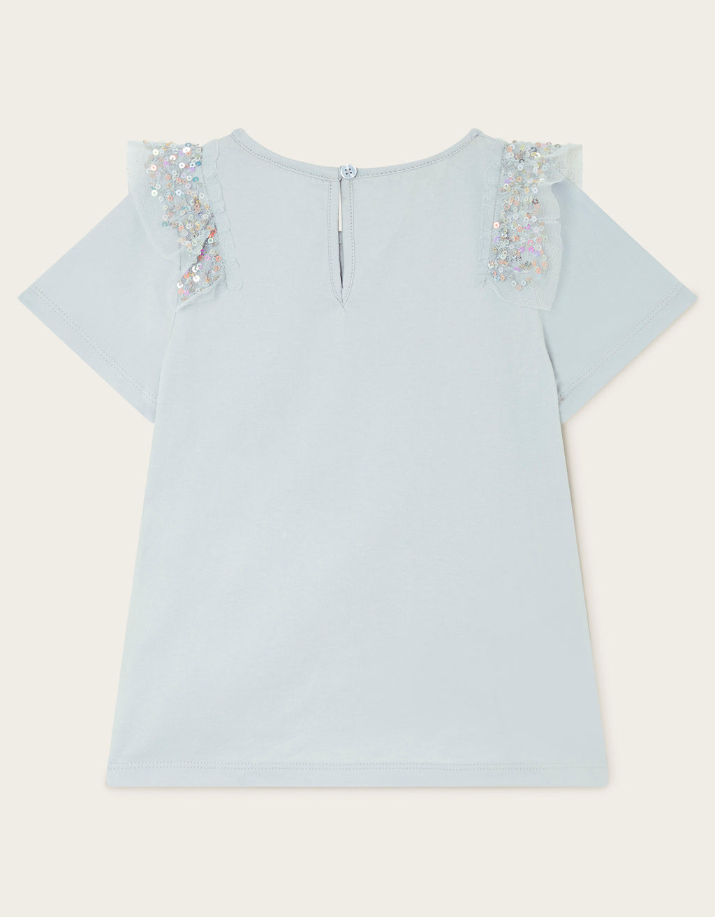 MAJICA - SEW BLUE SEQUIN EMB TEE