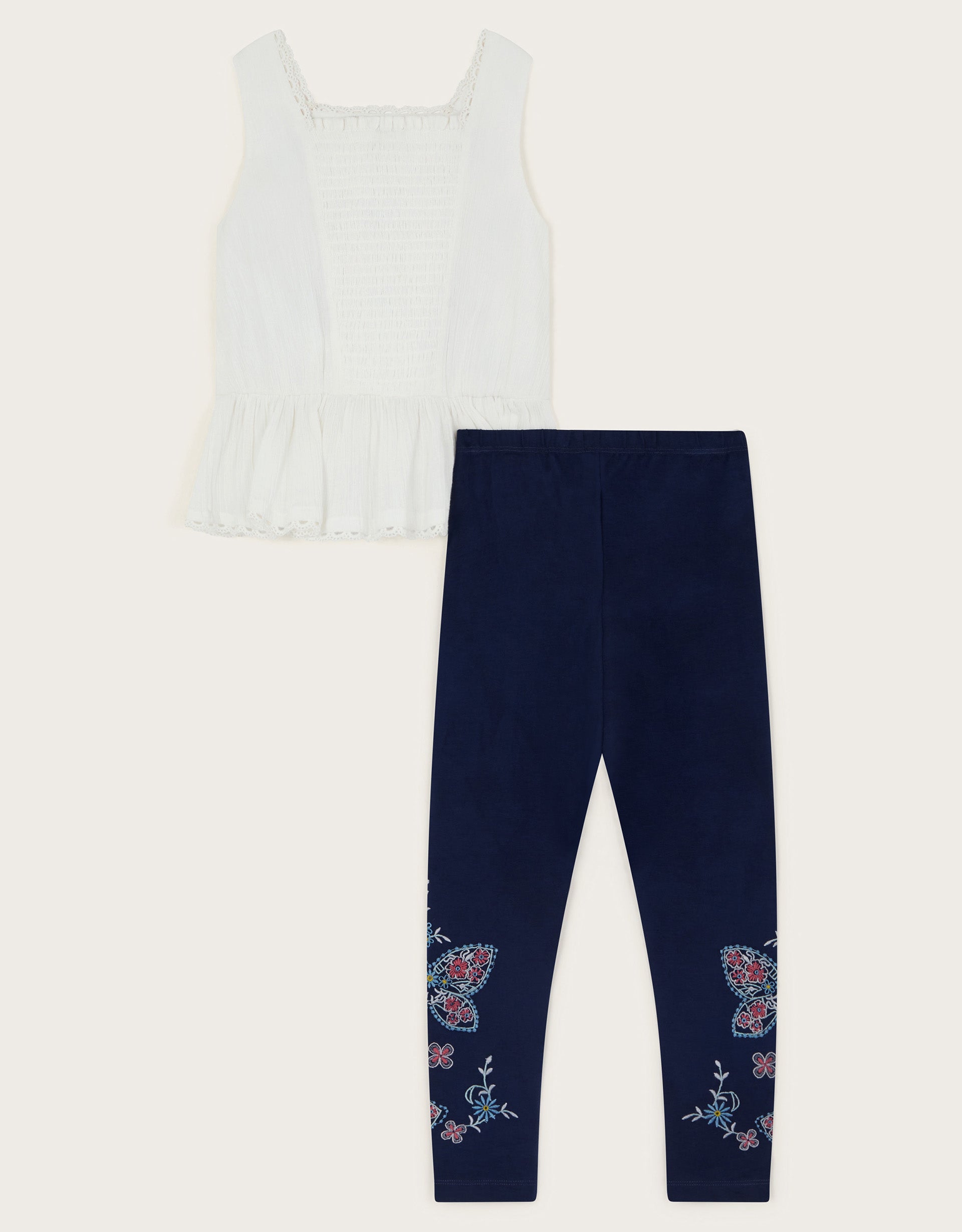 SET - BUTTERFLY EMBROIDERED SET