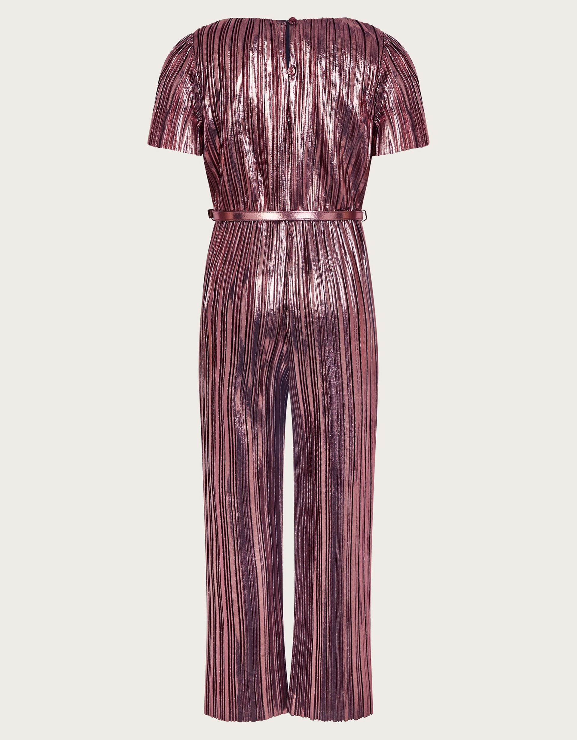 KOMBINEZON - METALLIC BELTED JUMPSUIT