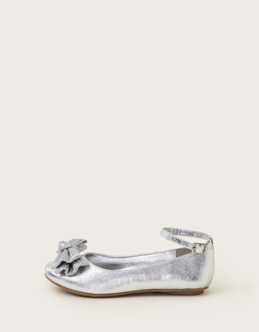 BALETANKE - SILVER FLAT PLEATED BOW
