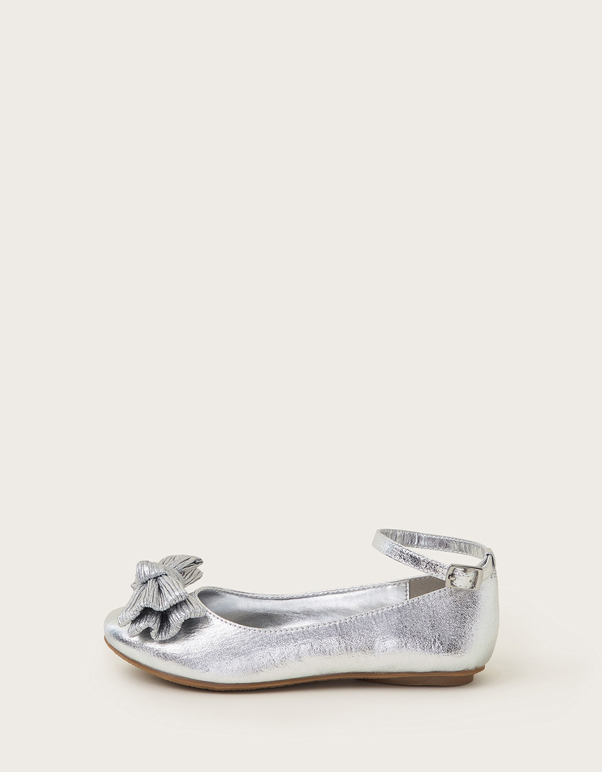 BALETANKE - SILVER FLAT PLEATED BOW