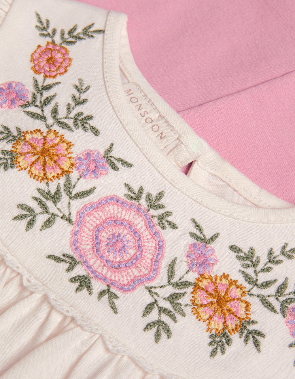 SET - BABY EMB YOKE TUNIC SET