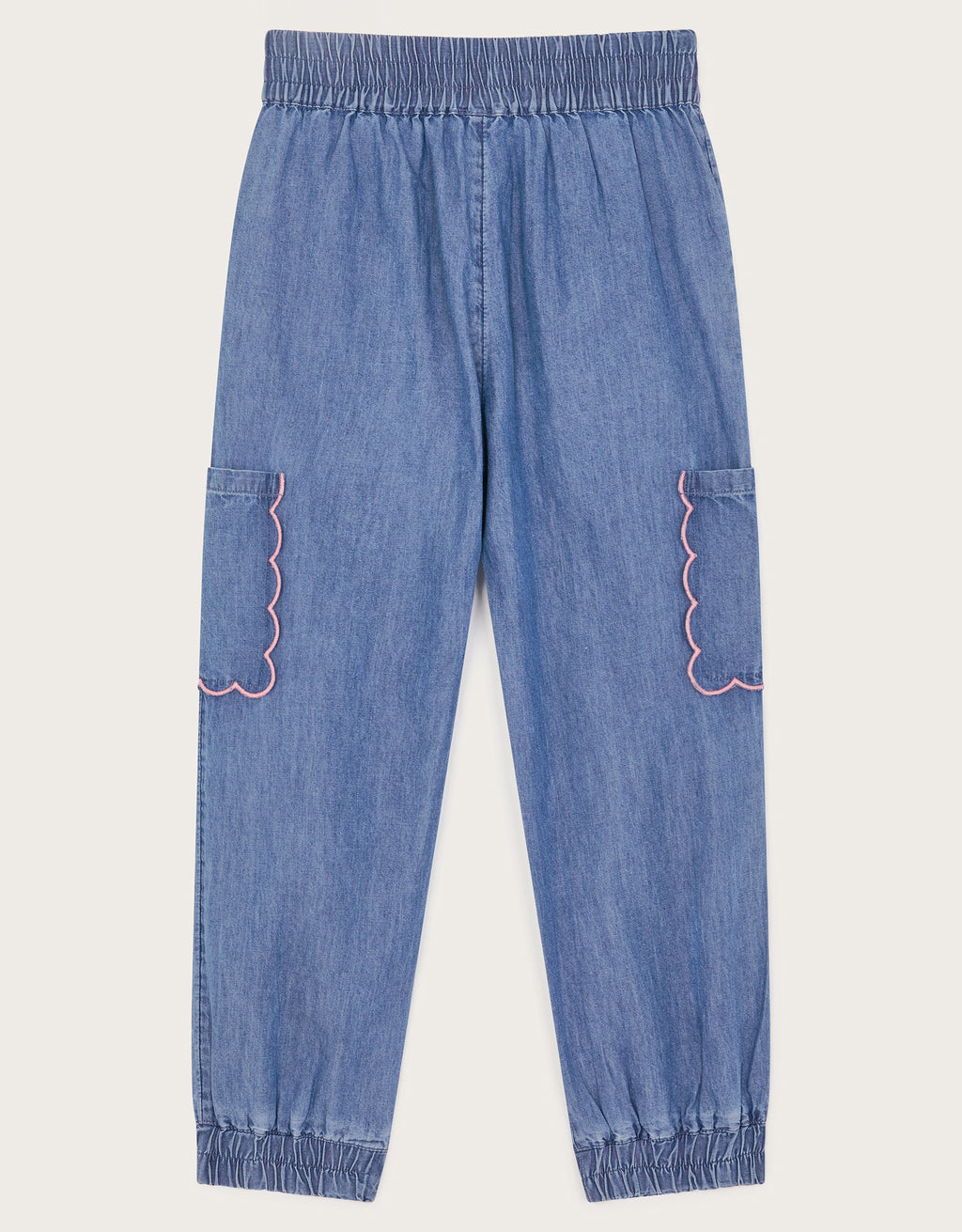 PANTALONE - EMB CHAMBRAY CARGO TROUSE