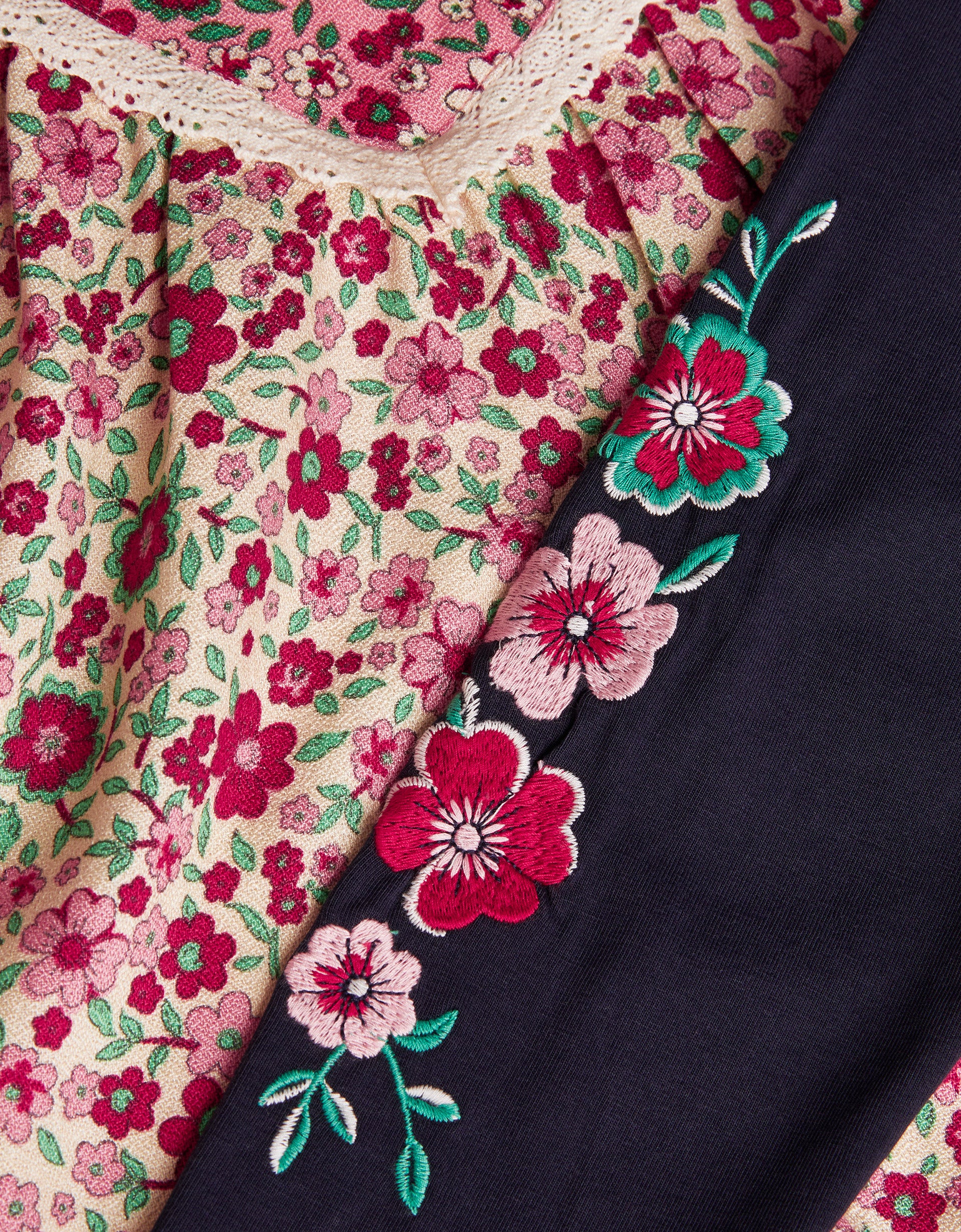 SET - FLORAL WOVEN BLOUSE& LEGG