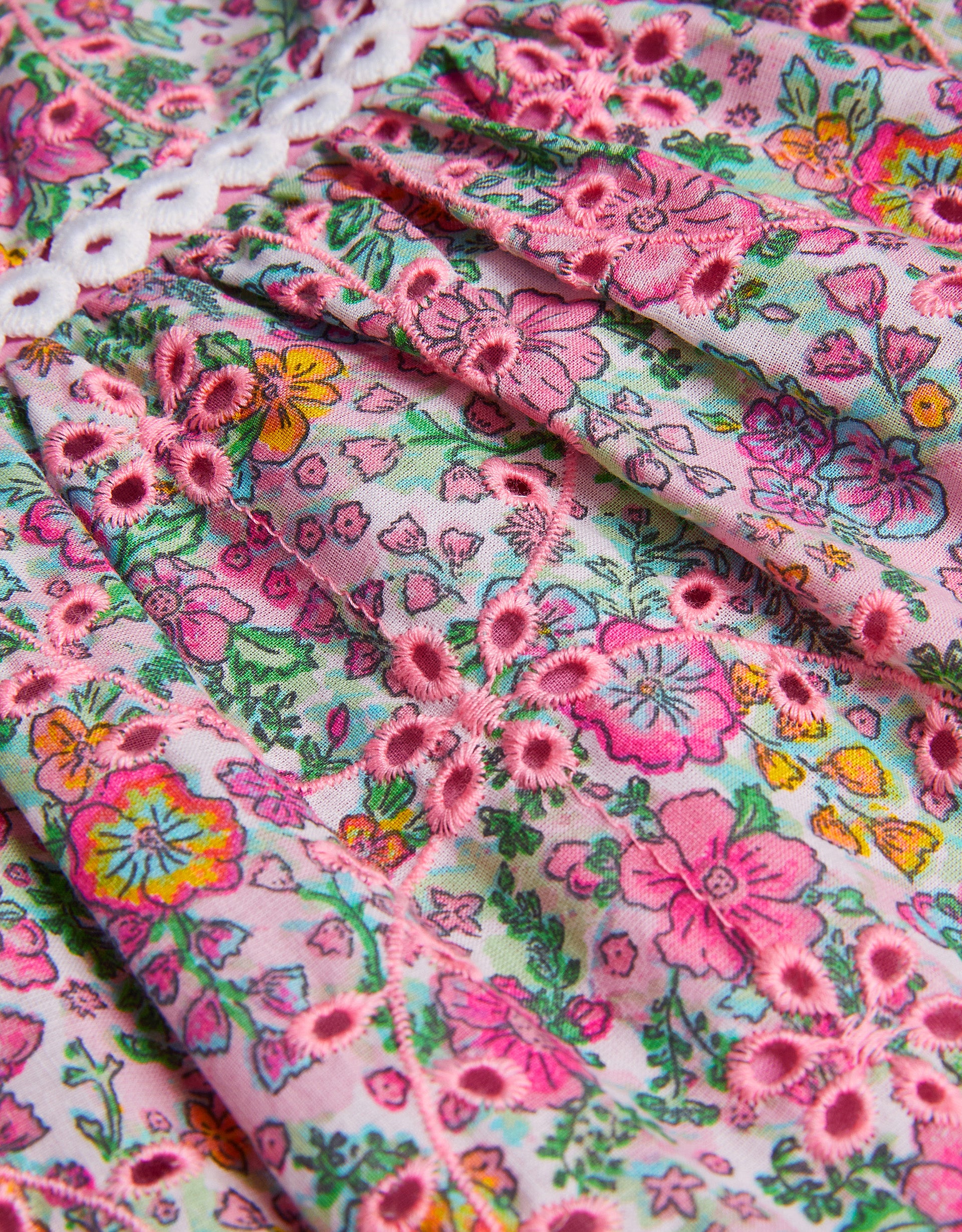 HALJINA - BRODERIE FLORAL SHIRRED D