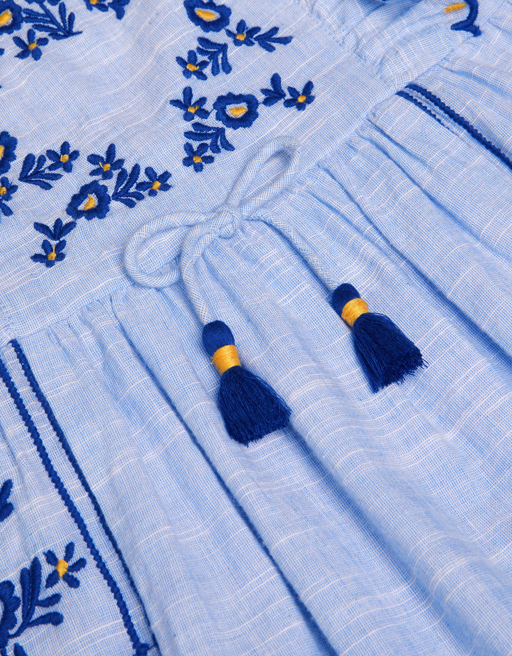 HALJINA - BLUE TICKING STRIPE EMB Y