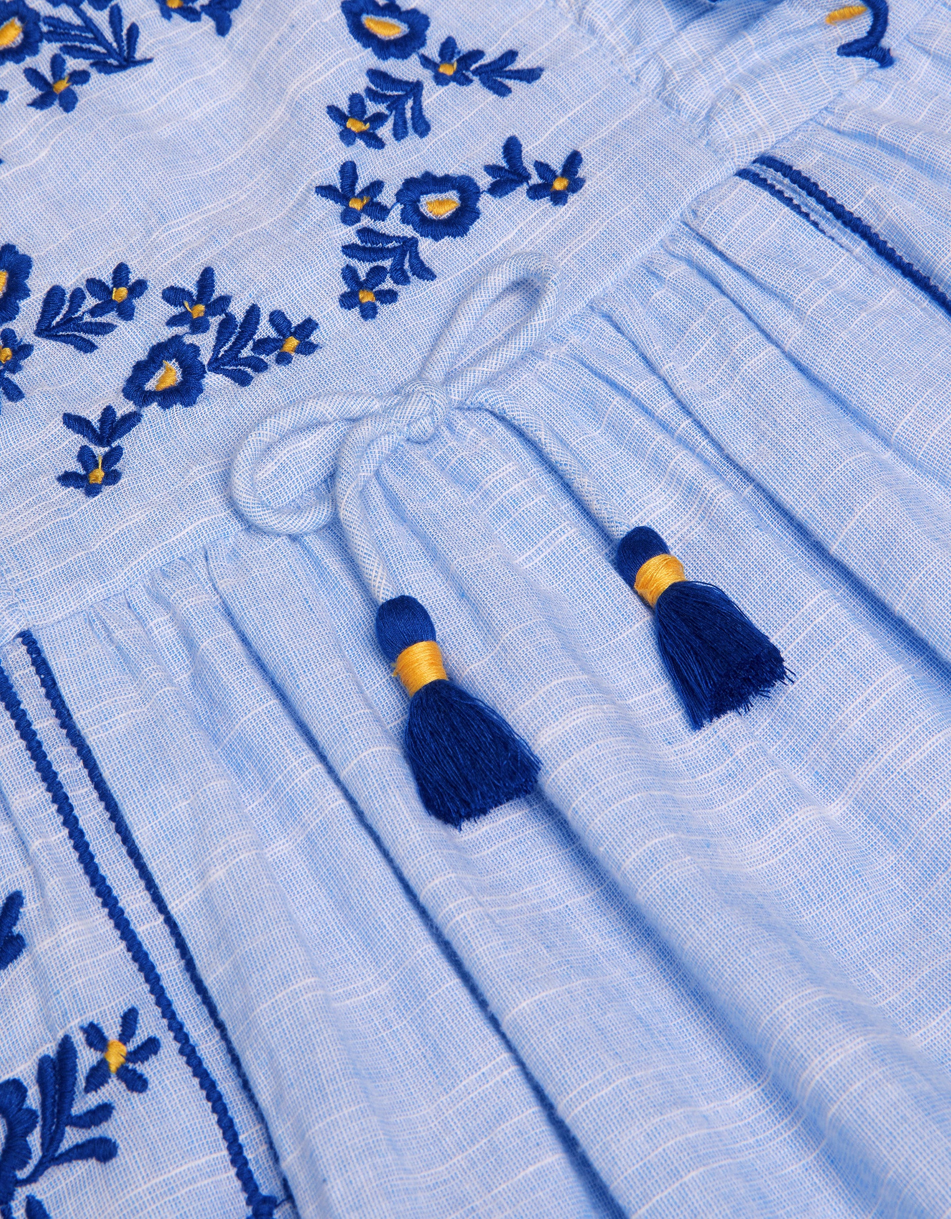 HALJINA - BLUE TICKING STRIPE EMB Y