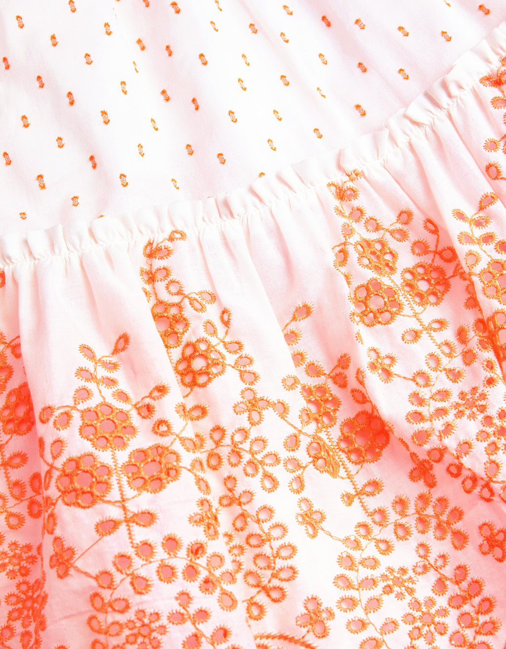 HALJINA - WHITE NEON BRODERIE DRESS