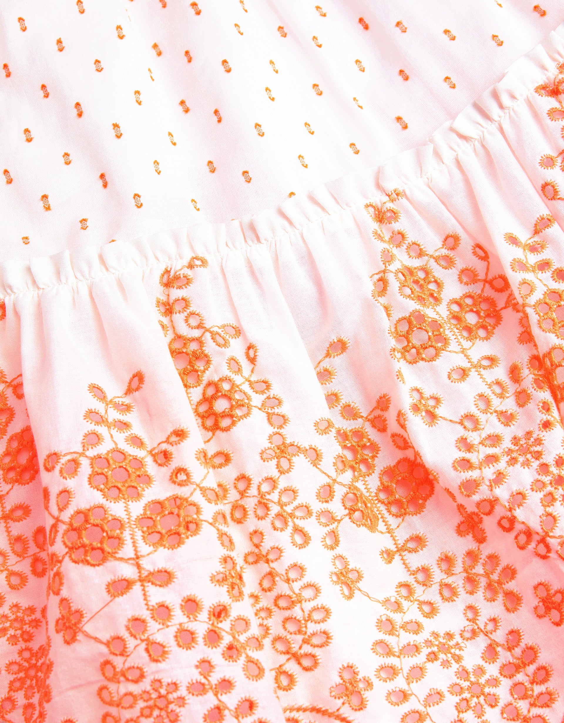 HALJINA - WHITE NEON BRODERIE DRESS