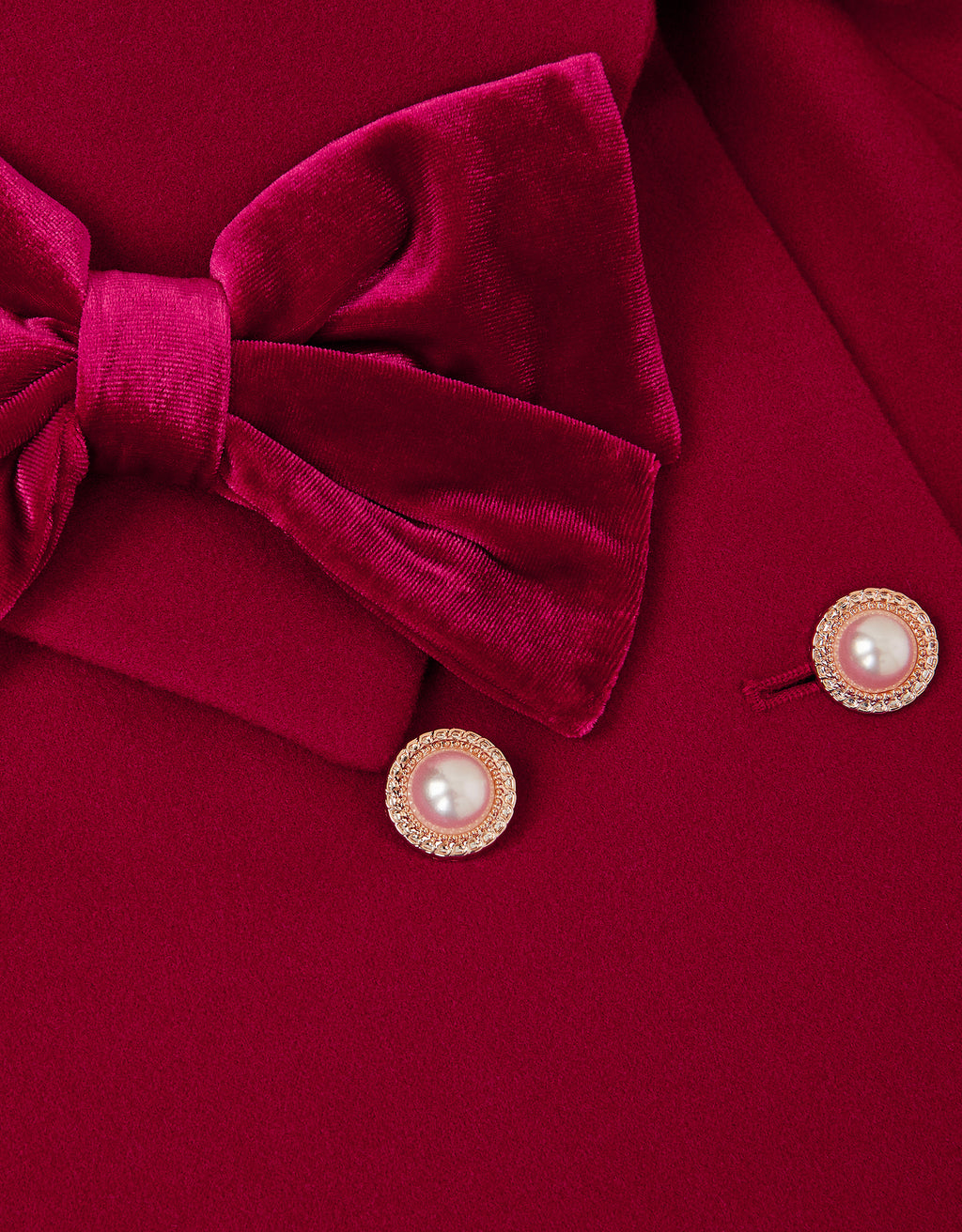 KAPUT - RED CAPE VELVET BOW
