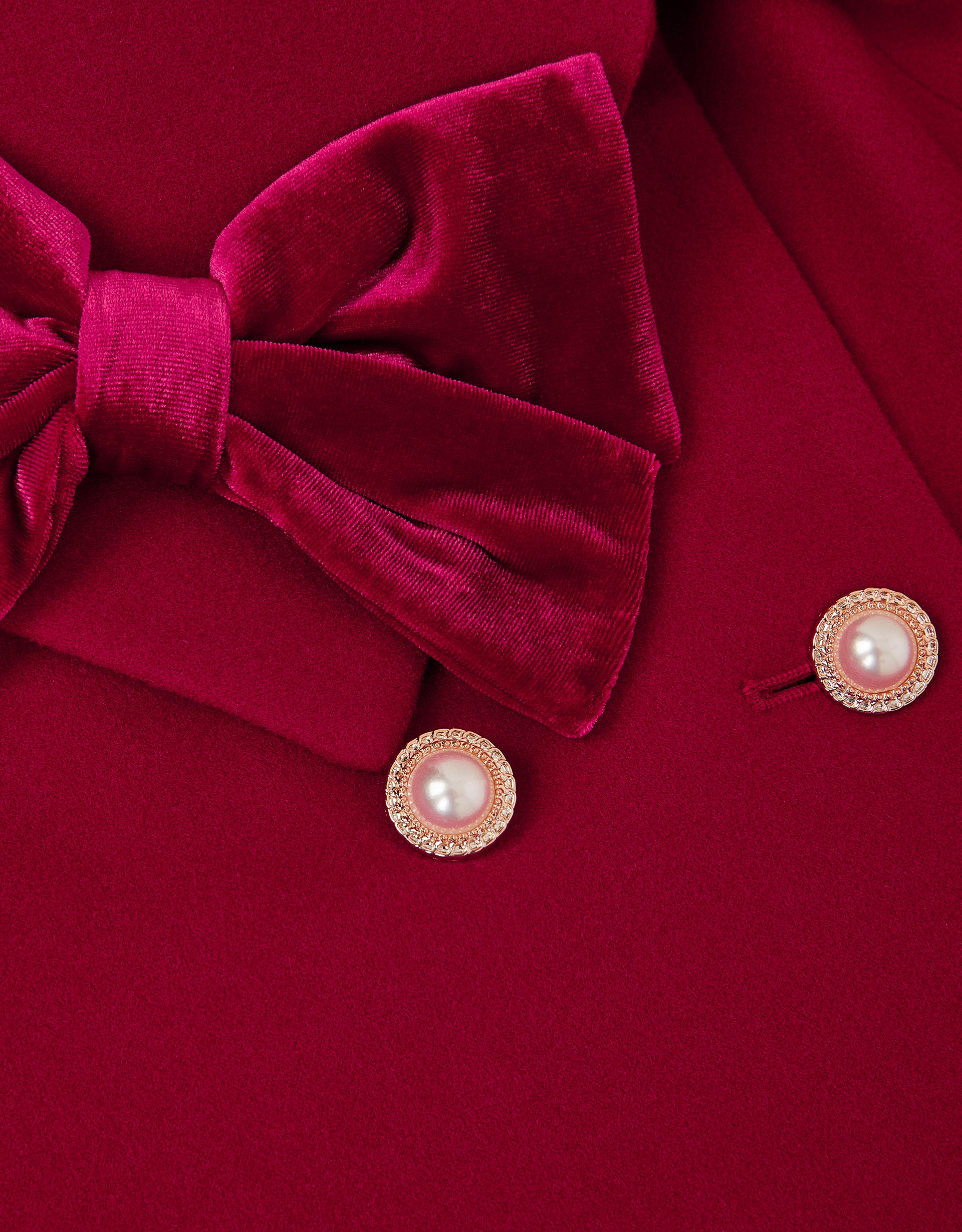 KAPUT - RED CAPE VELVET BOW