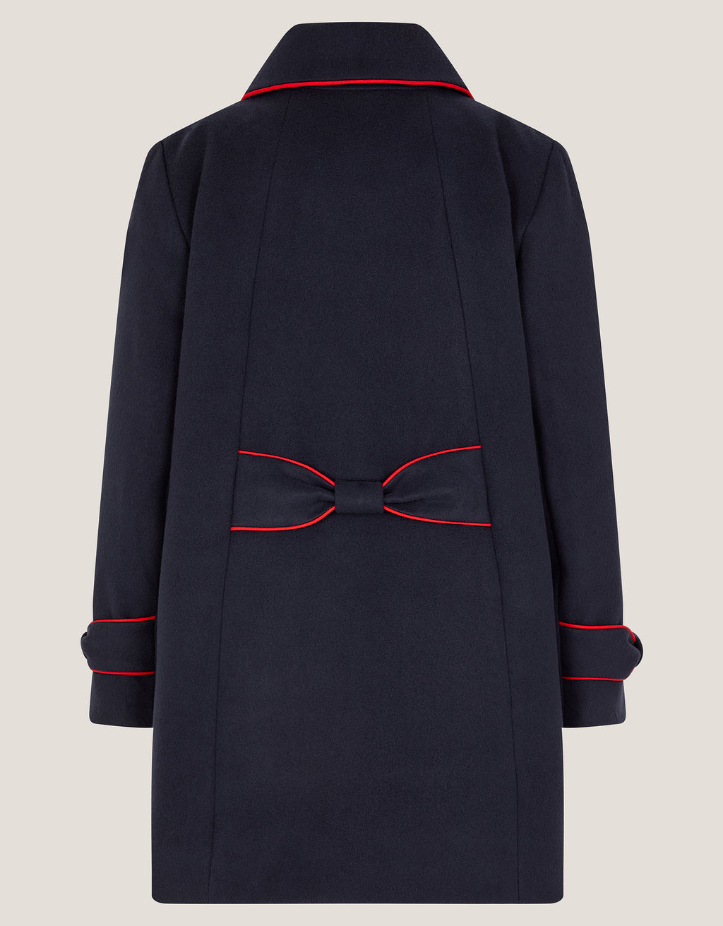 KAPUT - RED PIPED BOW COAT