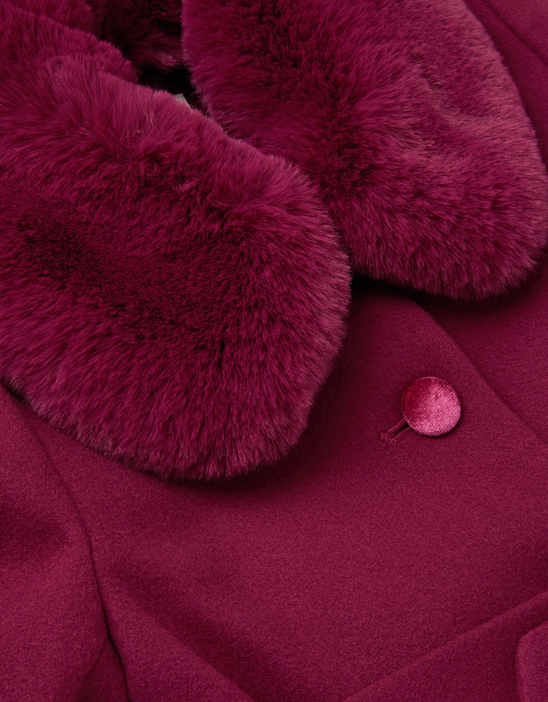 KAPUT - VELVET TRIM DRESS COAT