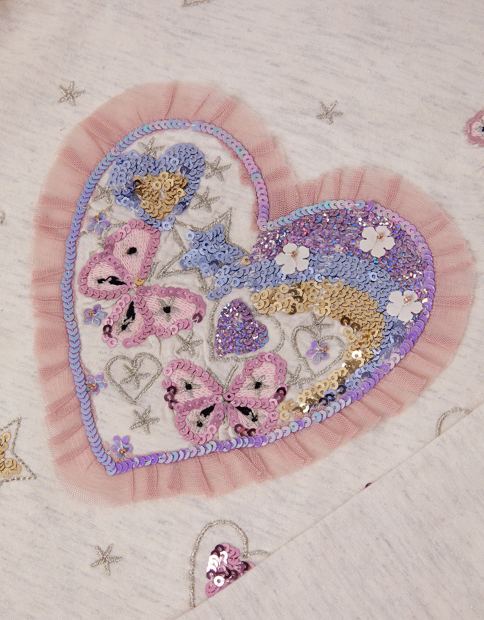 MAJICA - SPARKLE HEART BFFLY TEE
