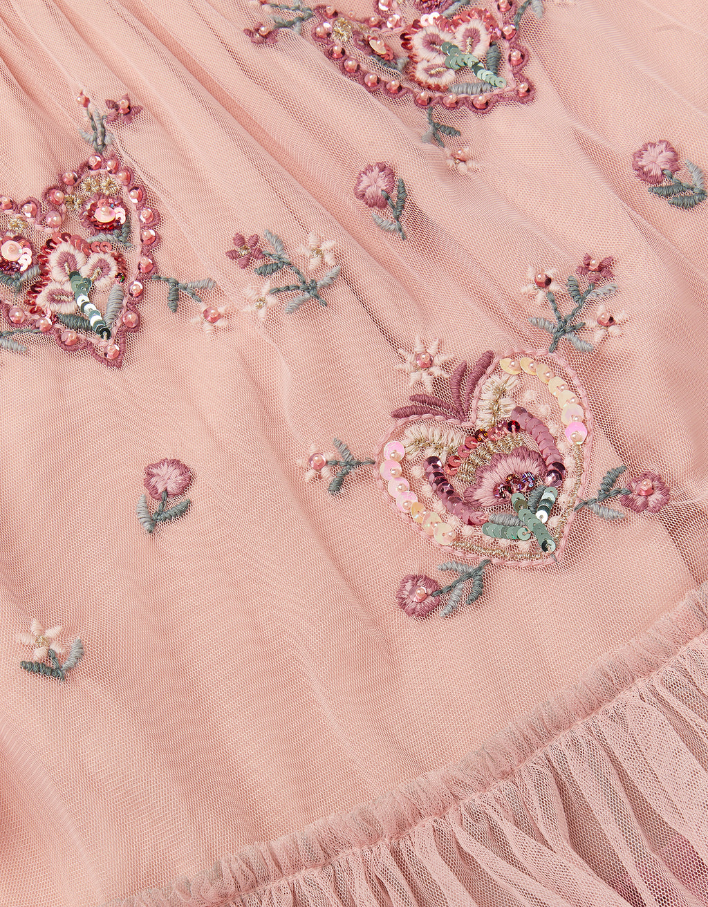HALJINA - HEART FLR MESH TRPZ DRESS