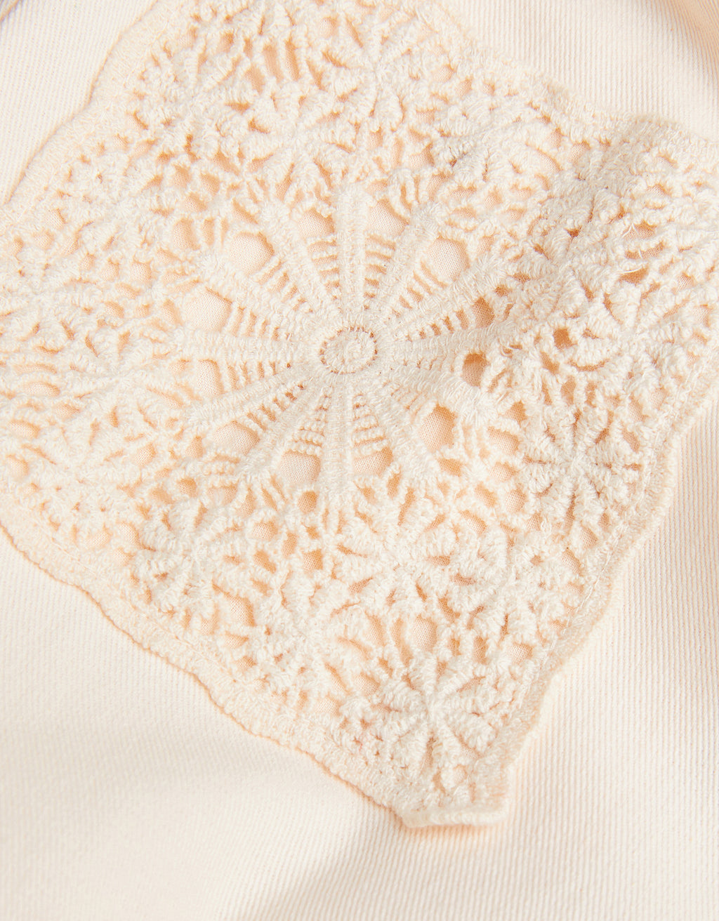 PANTALONE - WARM WHITE CROCHET POCKET