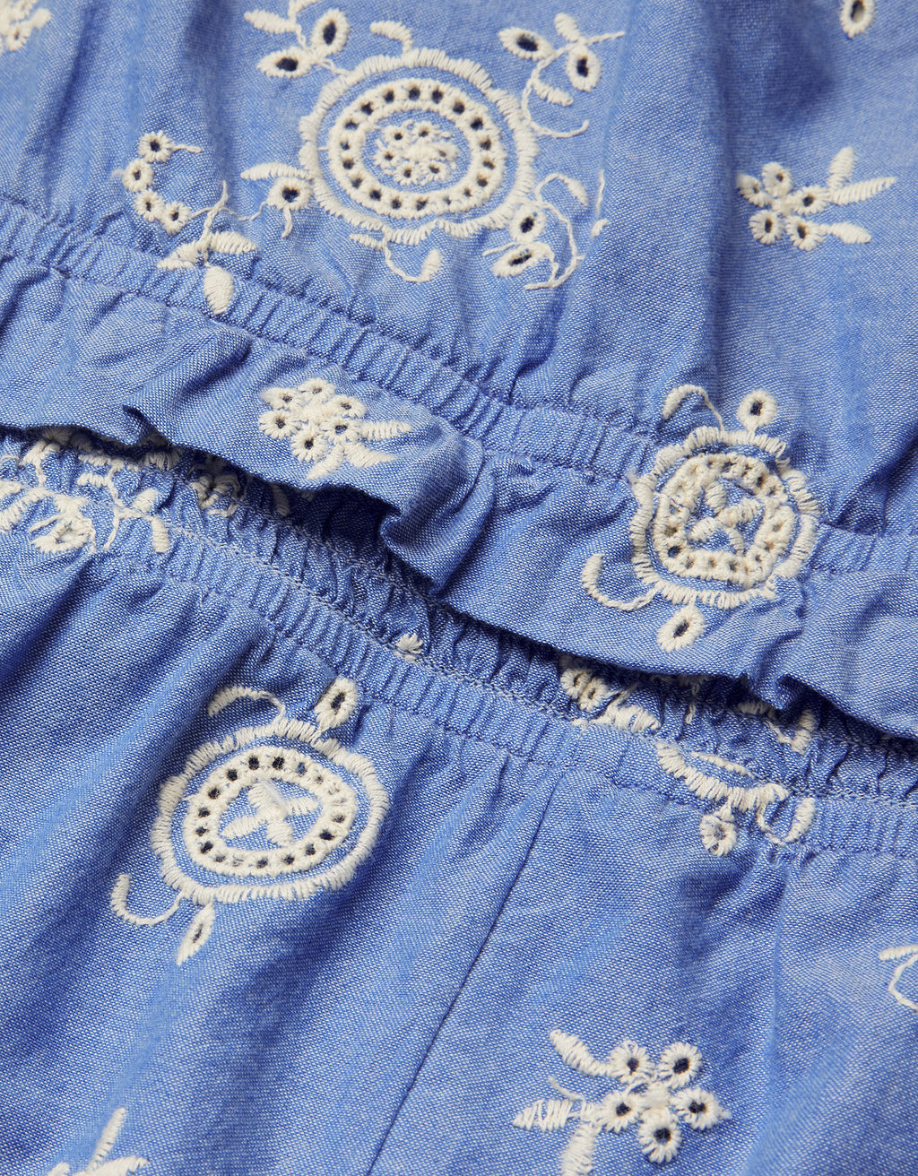 KOMBINEZON - CHAMBRAY BROIDERIE PLAYSU