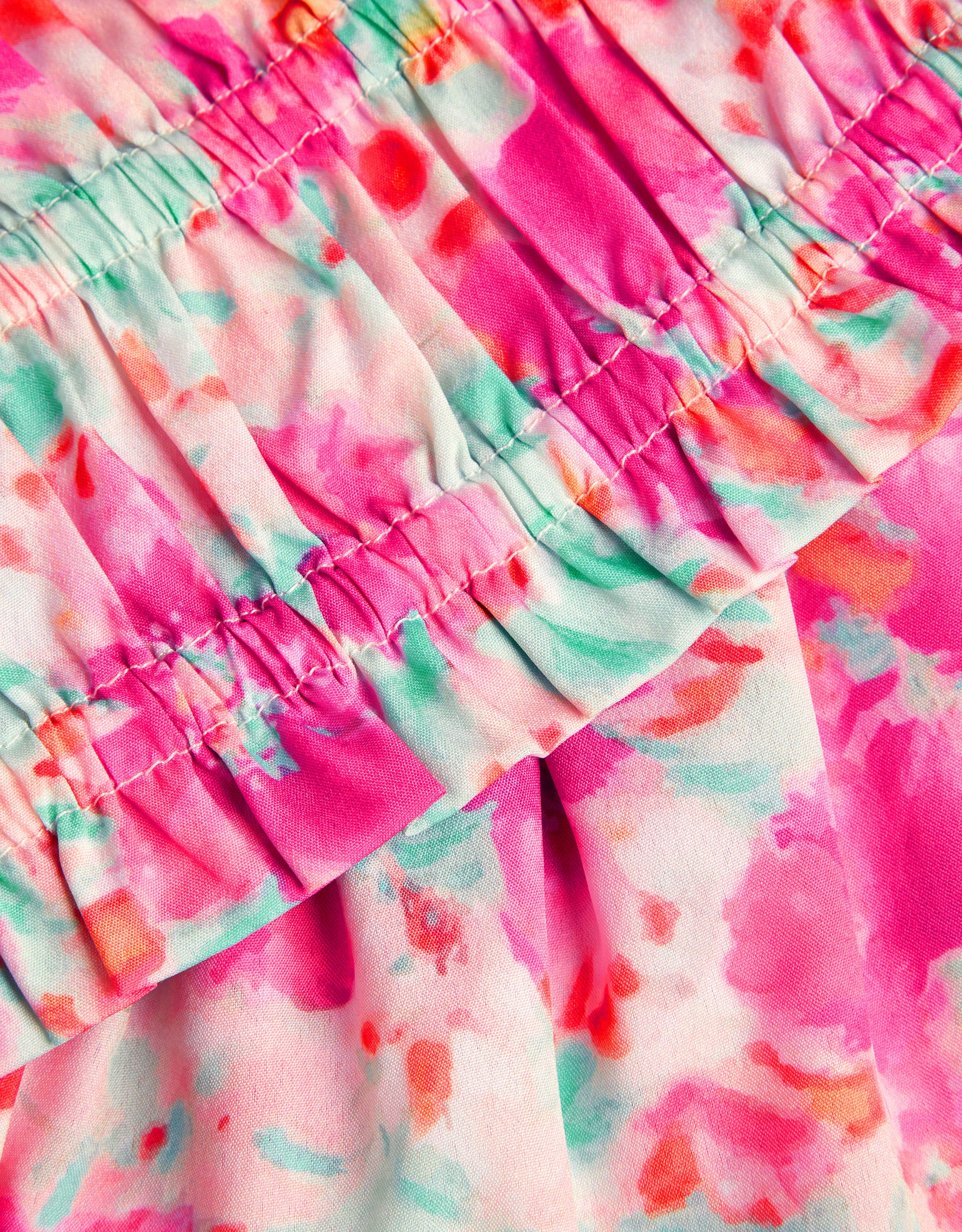 SET - TROPICAL FLORAL SHIRRED S