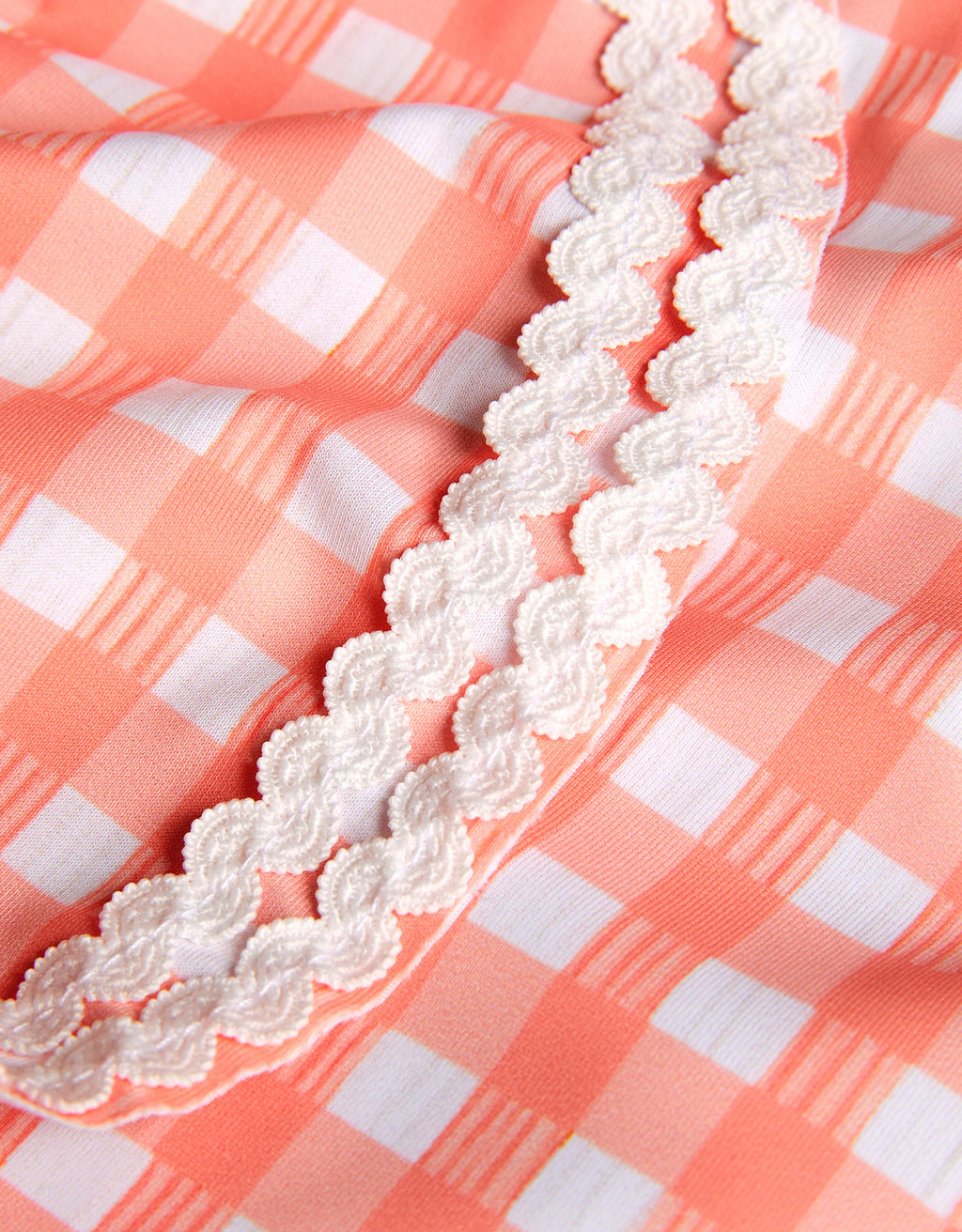 KUPACI KOSTIM - PEACH GINGHAM SWIMSUIT