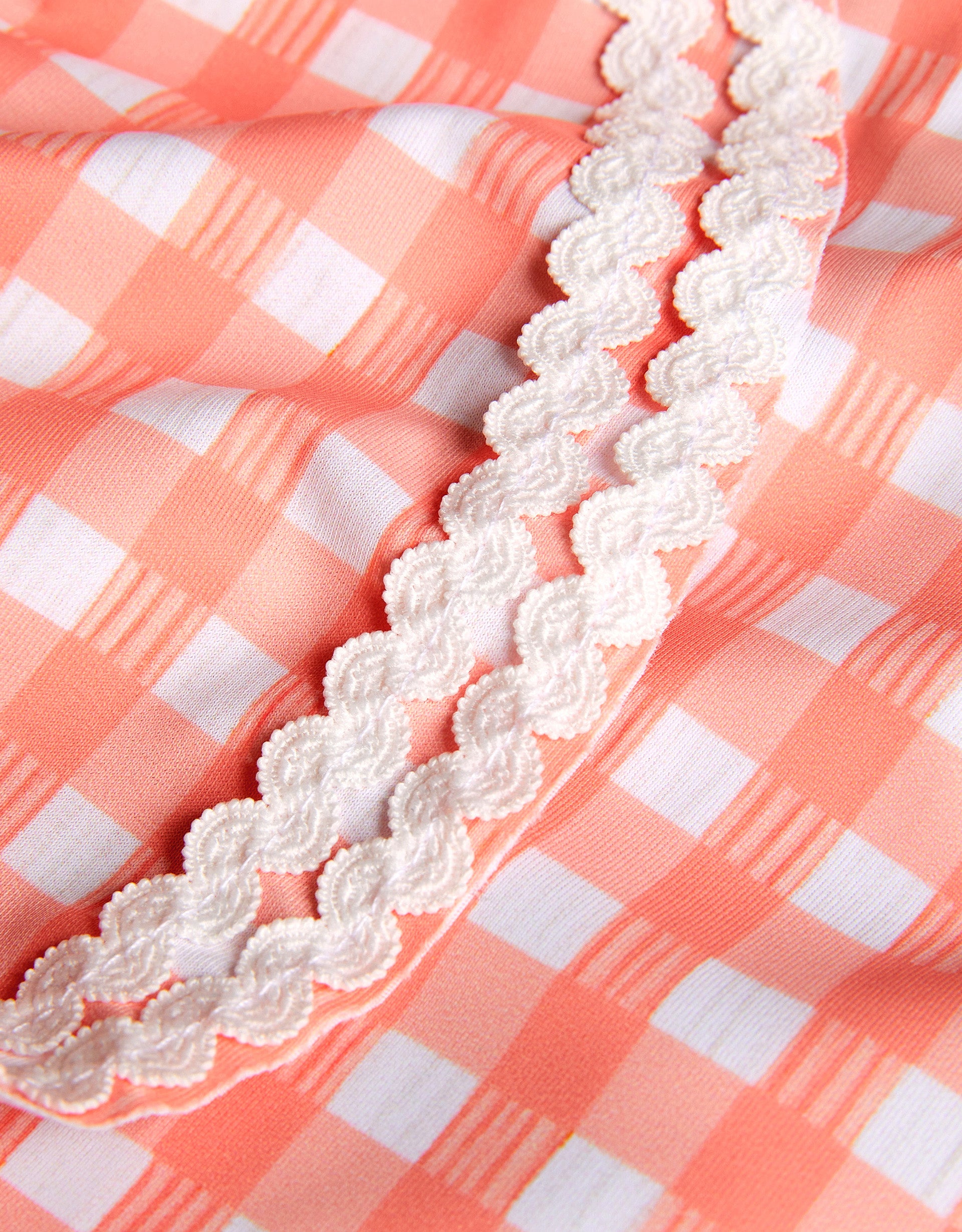 KUPACI KOSTIM - PEACH GINGHAM SWIMSUIT