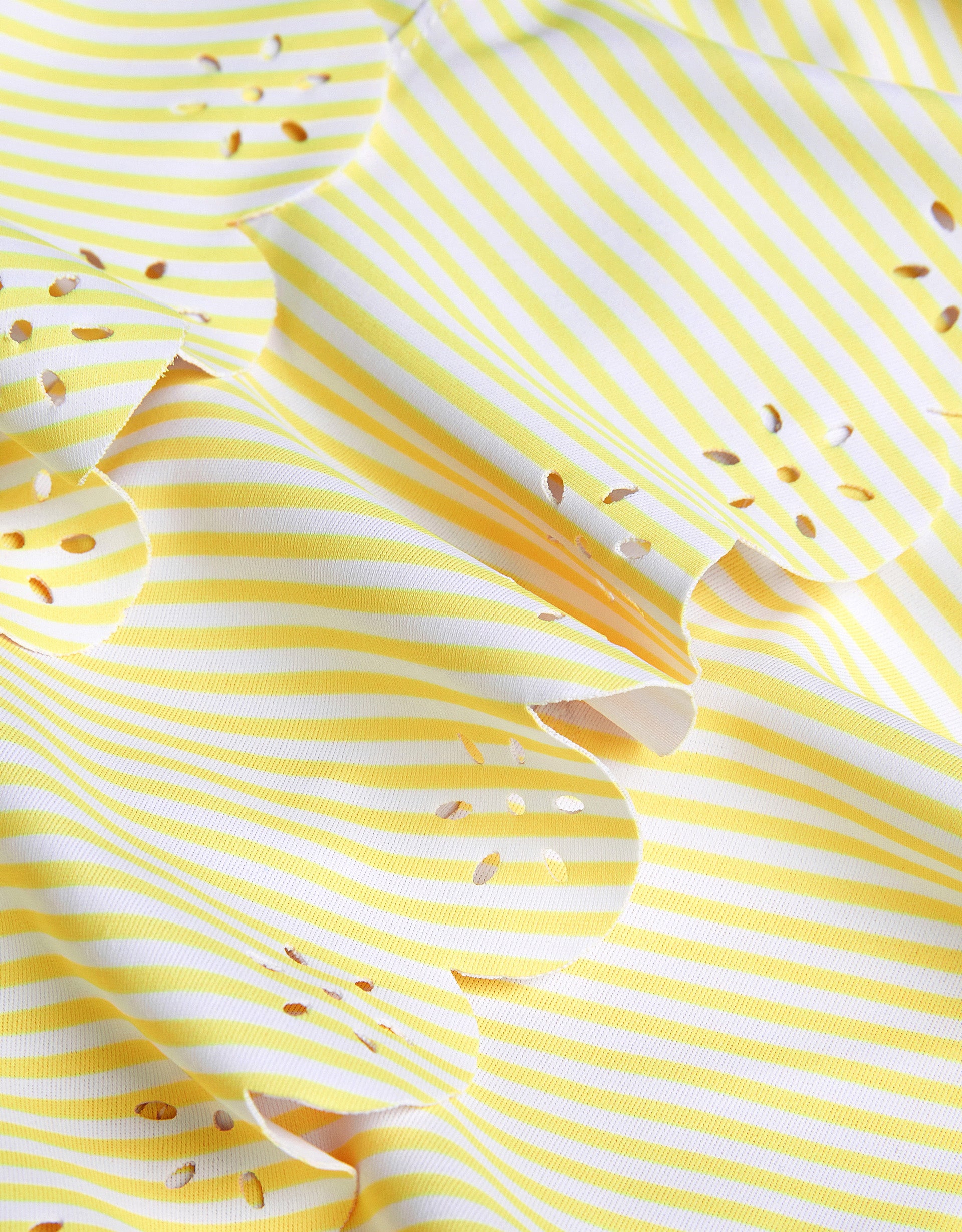 KUPACI KOSTIM - BABY YELLOW STRIPE FRILL