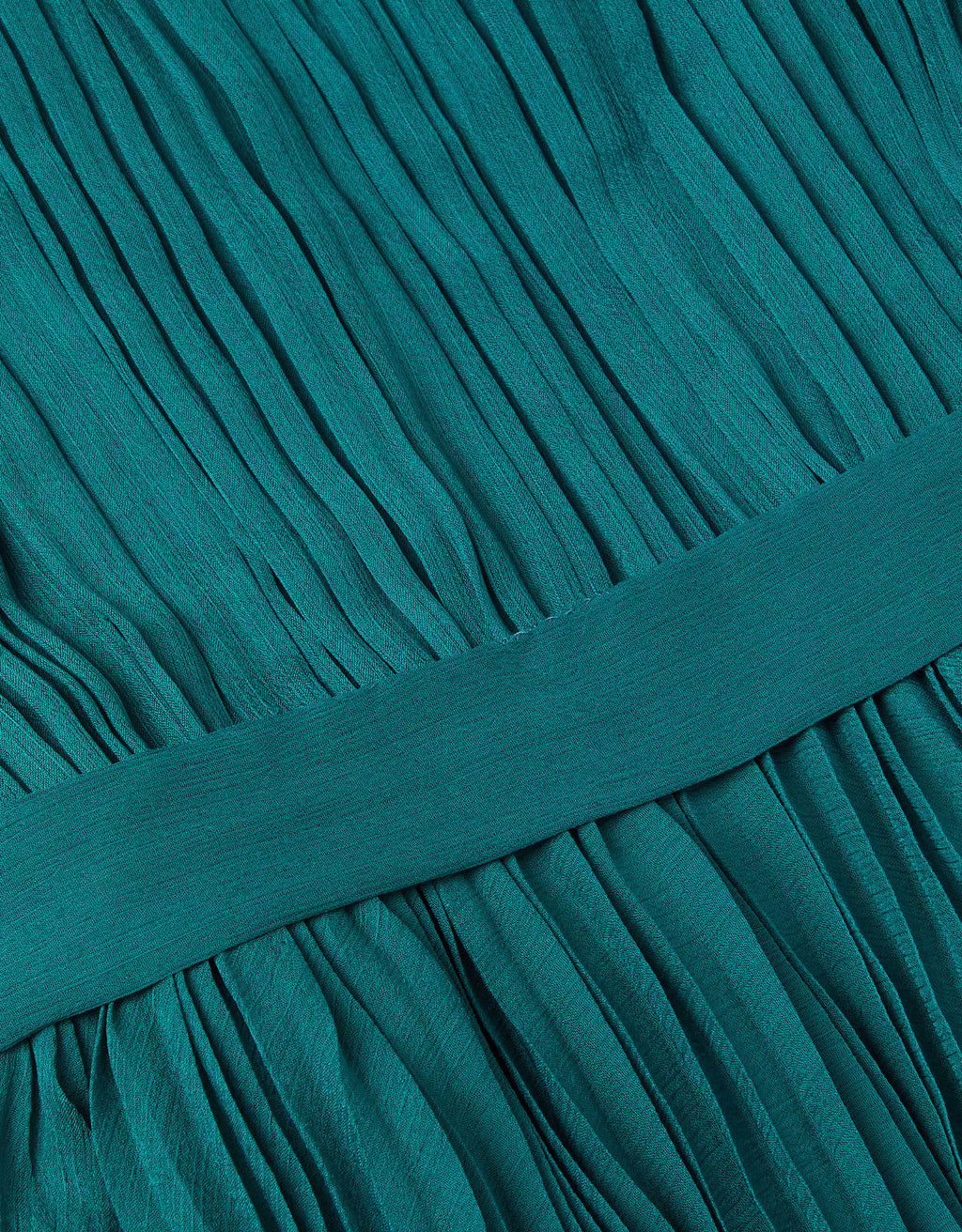 HALJINA - ALICIA PLEATED VELVET BOW