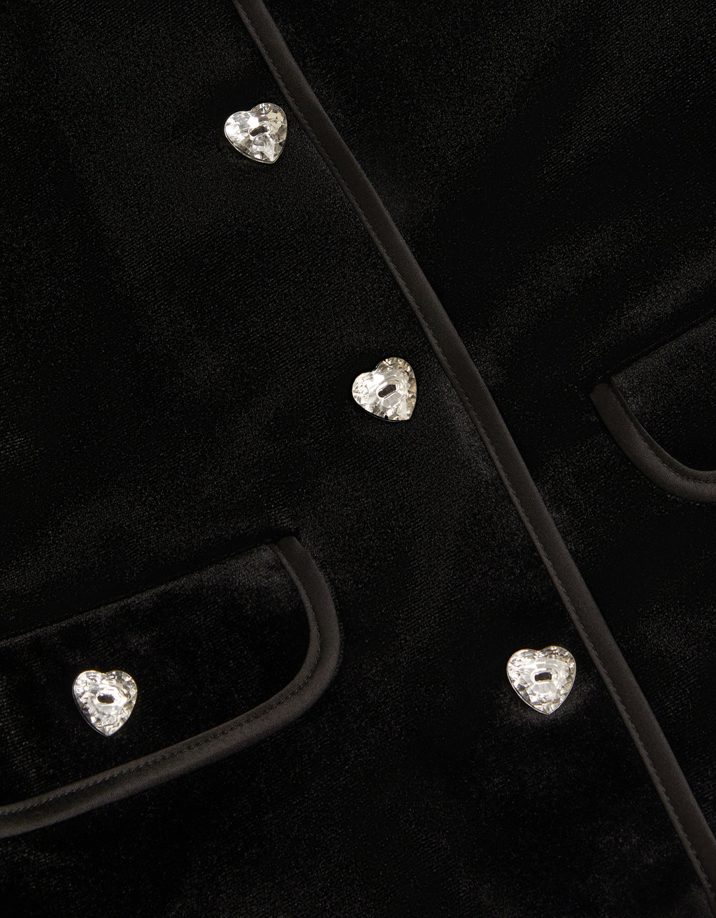 JAKNA - VELVET HEART TRIM JACKET