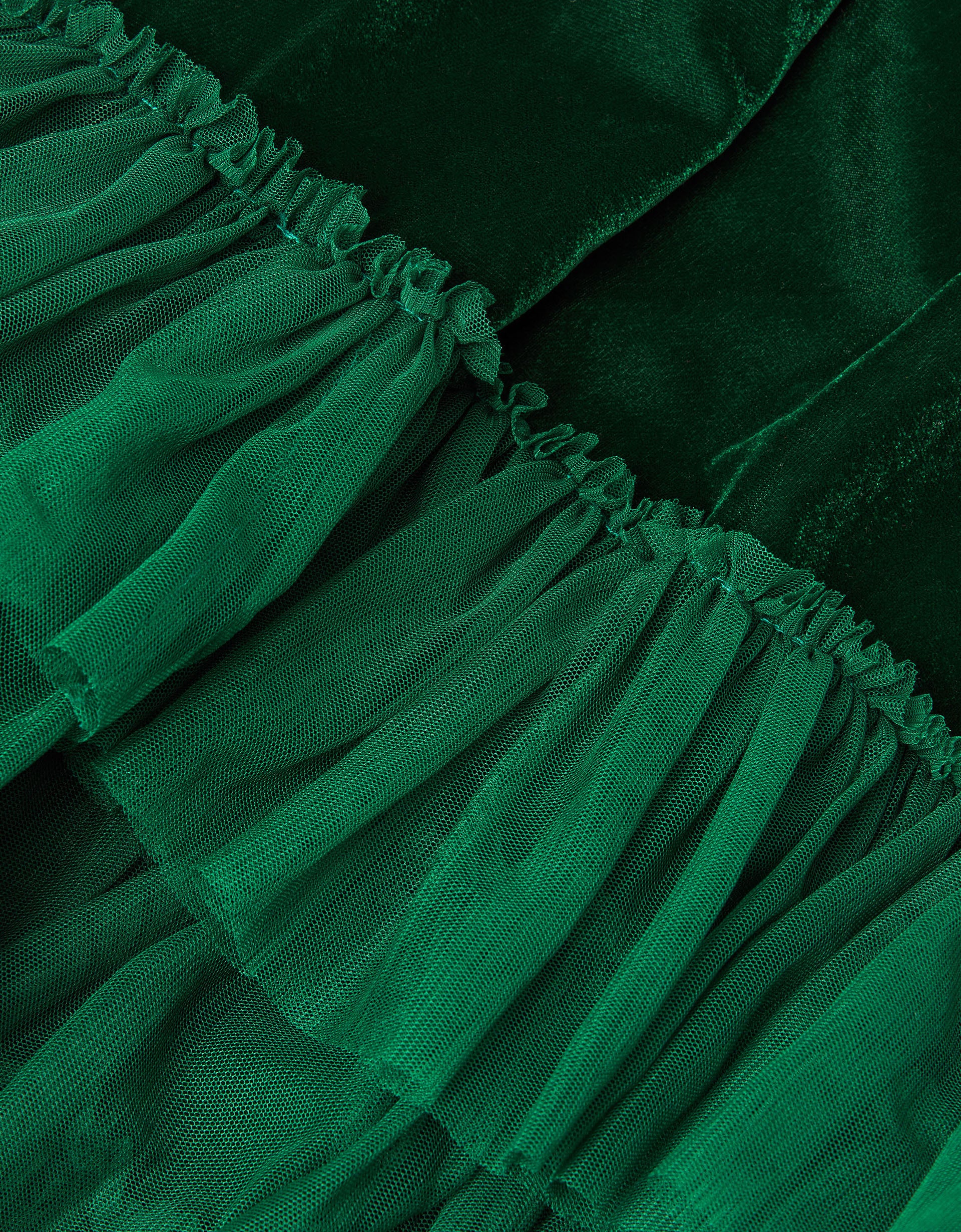 HALJINA - ALEXANDRA VELVET RUFFLE S