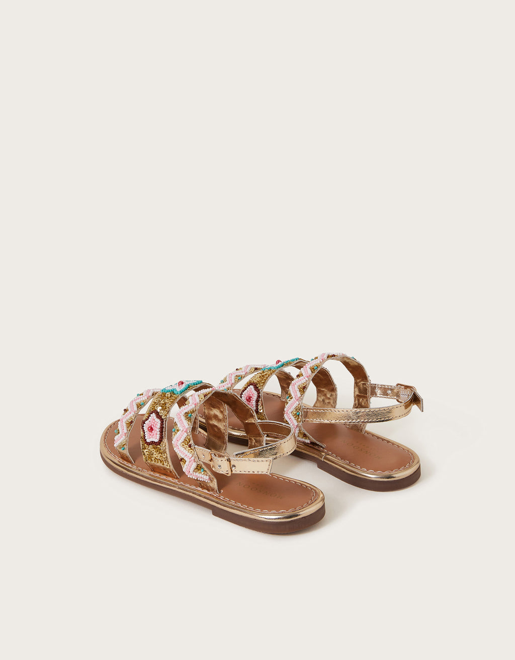 SANDALE - SEQUIN ZIG ZAG FLOWER SAN