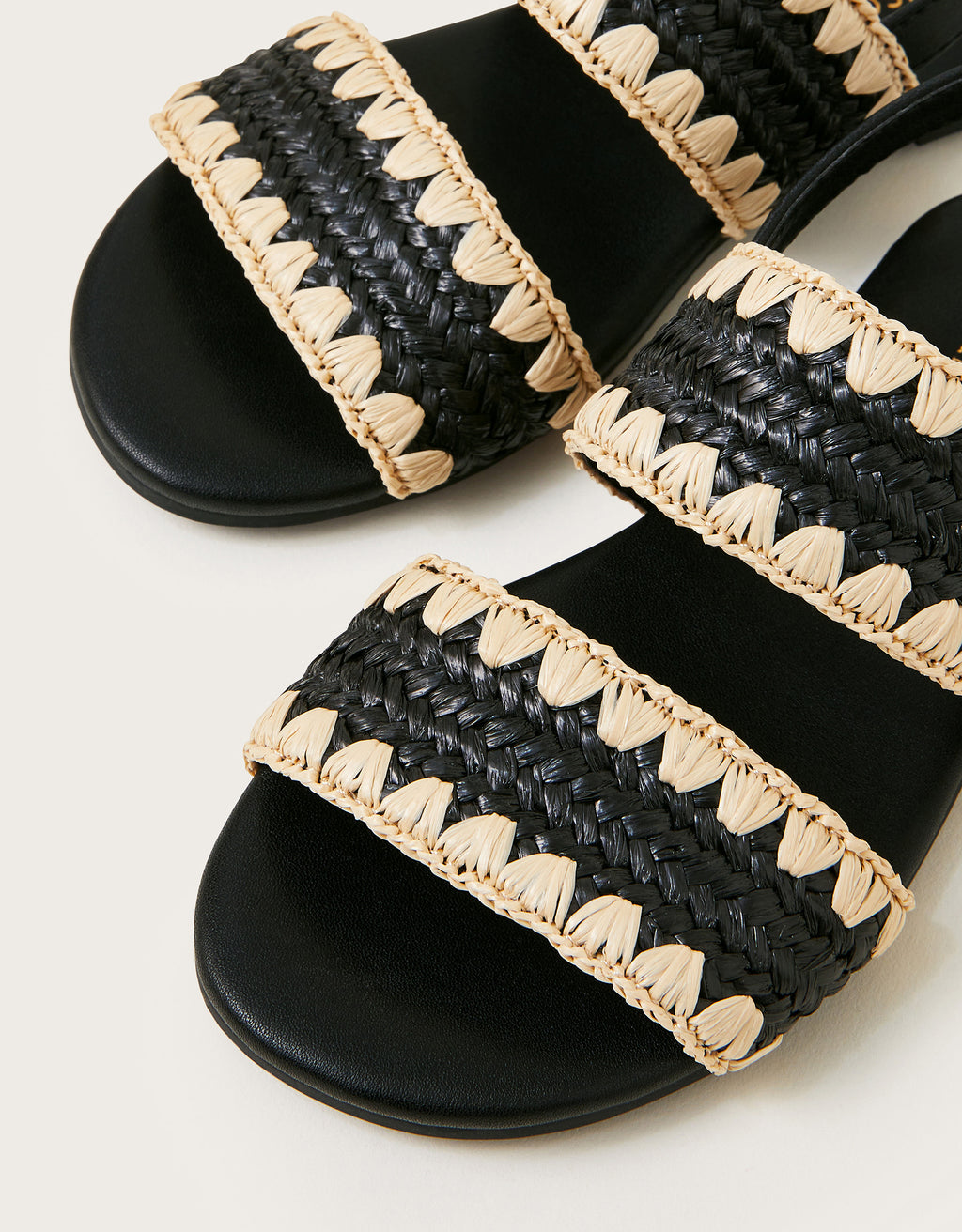 SANDALE - BLACK WHIPSTITCH SANDAL