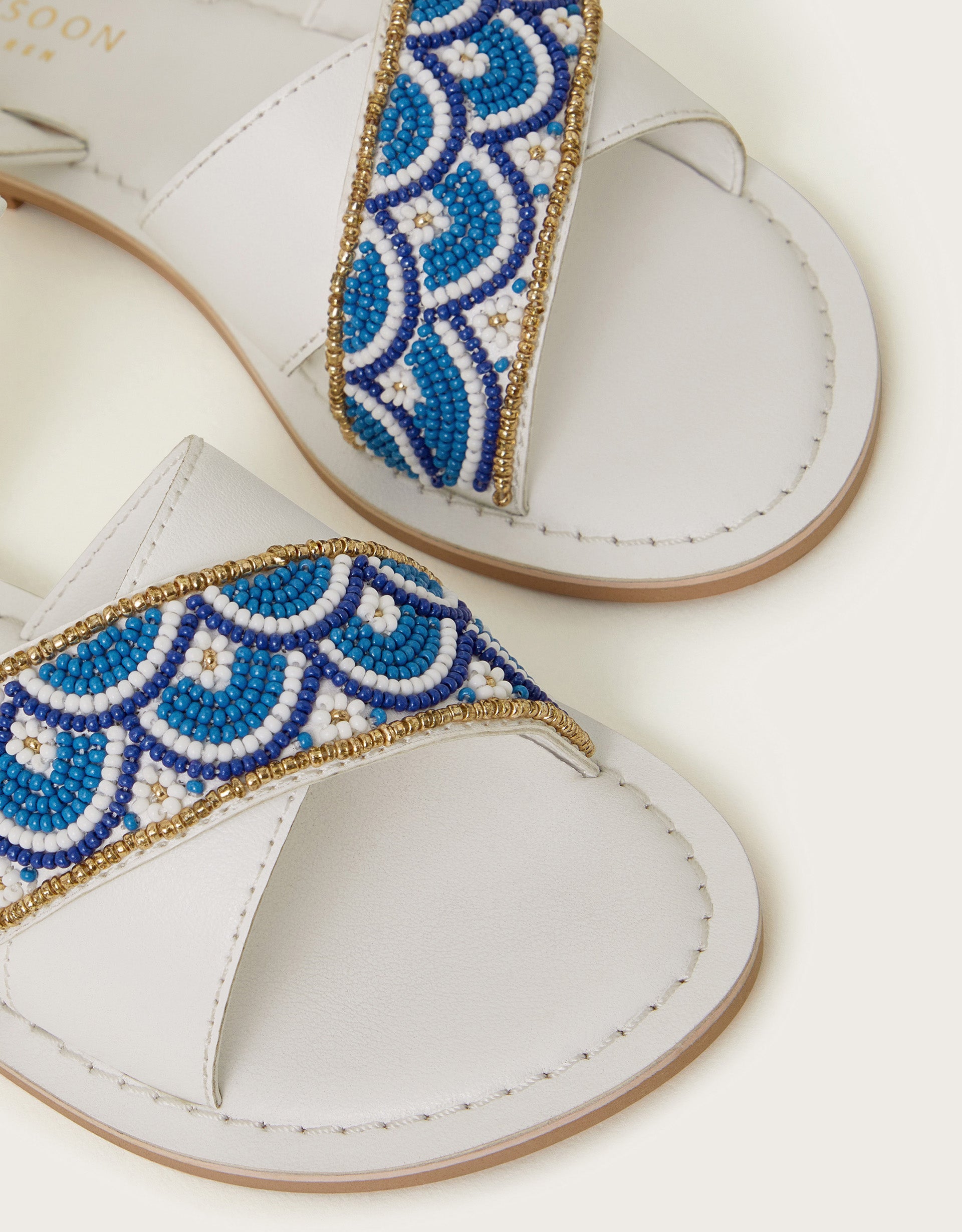 SANDALE - WHITE&BLUE SANTORINI SNDL