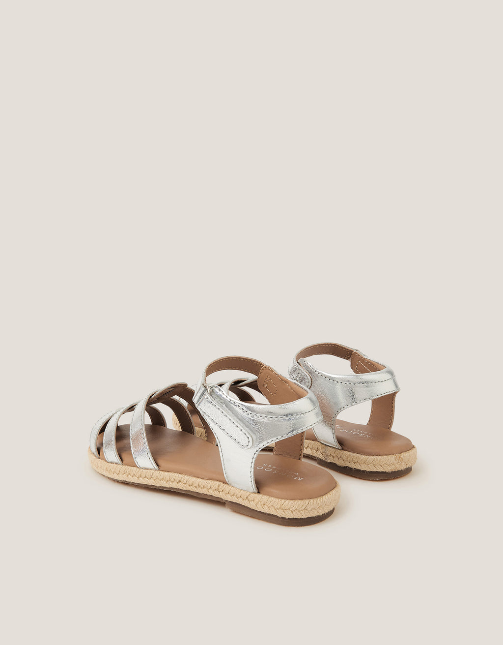 SANDALE - CAGED LEATHER SILVER ESPA
