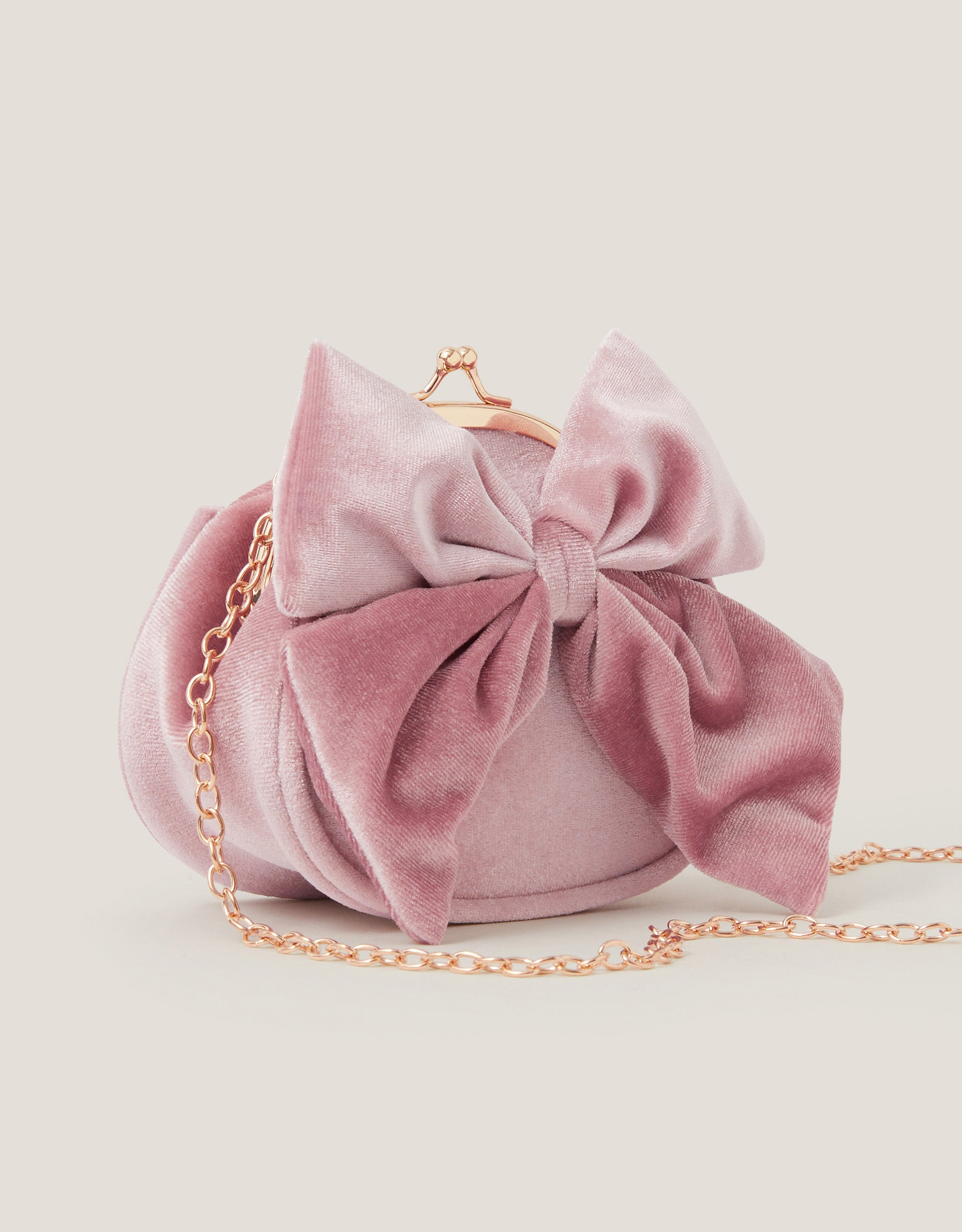 TORBA - PUFF BOW VELVET FRAME BAG