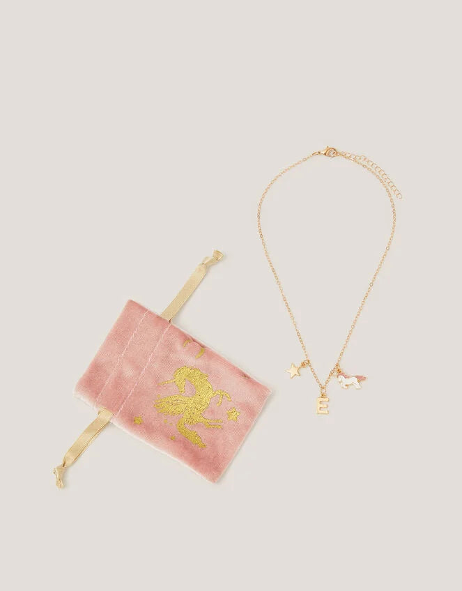 OGRLICA - INITIAL UNICORN NECKLACE