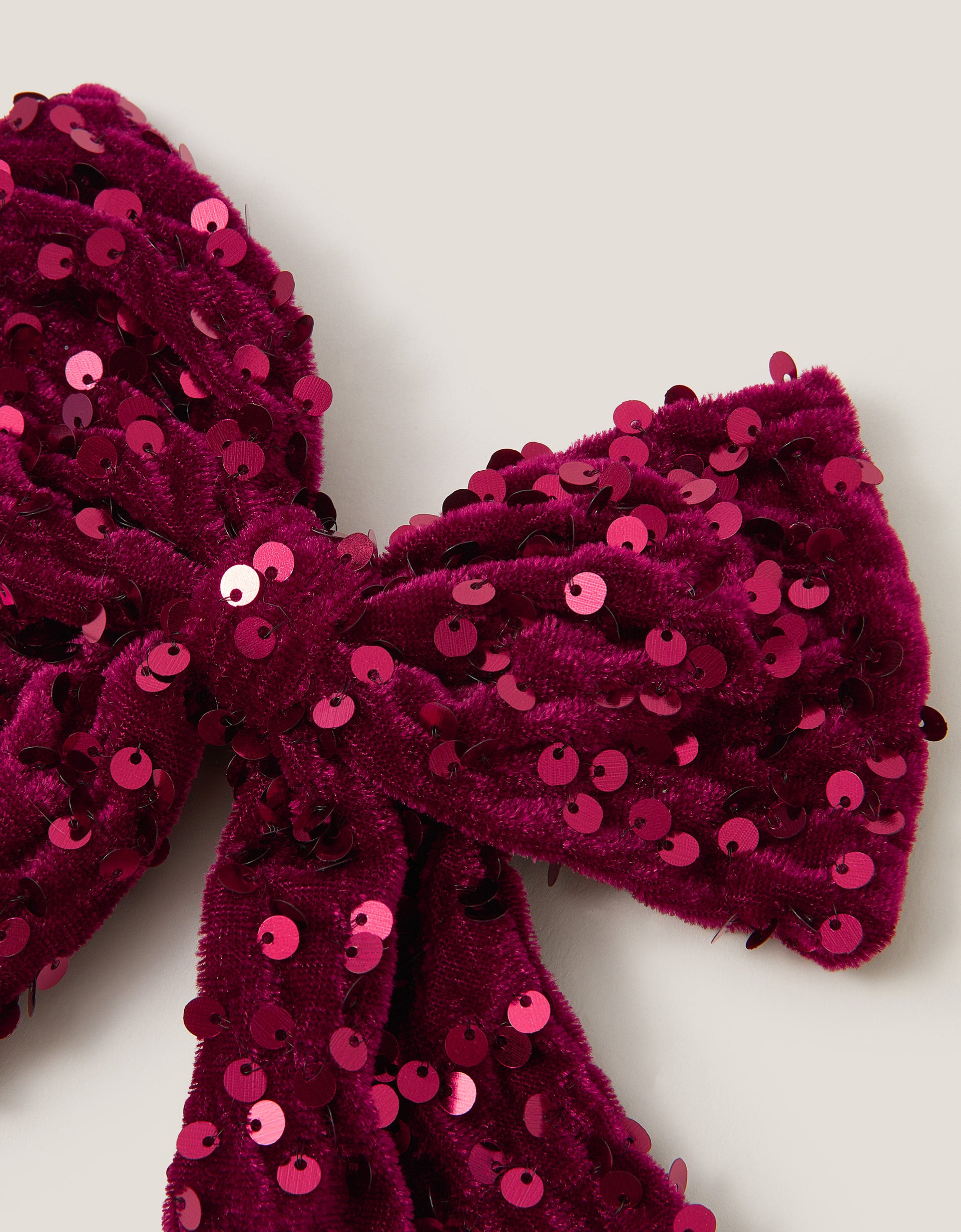 MASNA ZA KOSU - SEQUIN VELVET BOW CLIP