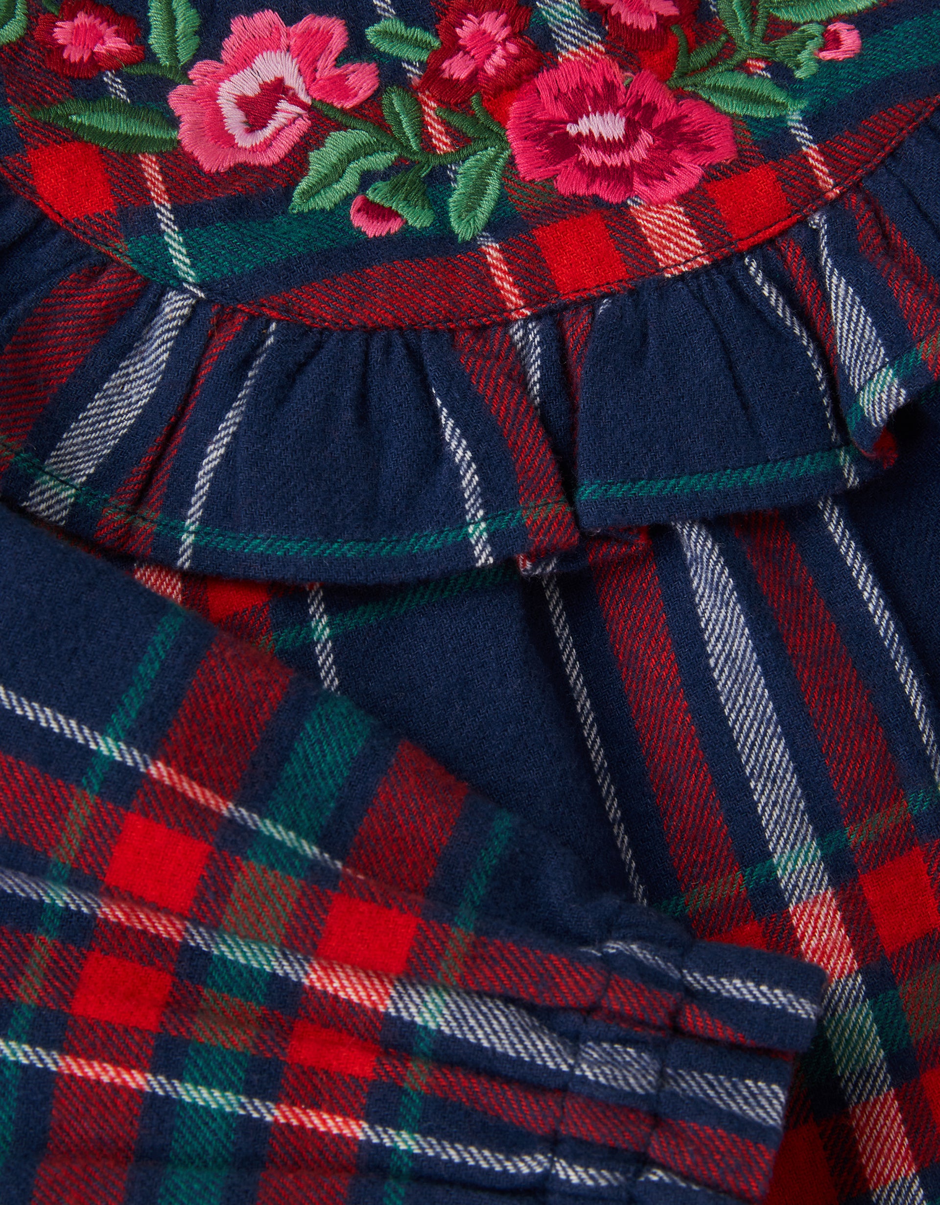 HALJINA - BABY  TARTAN EMB DRESS