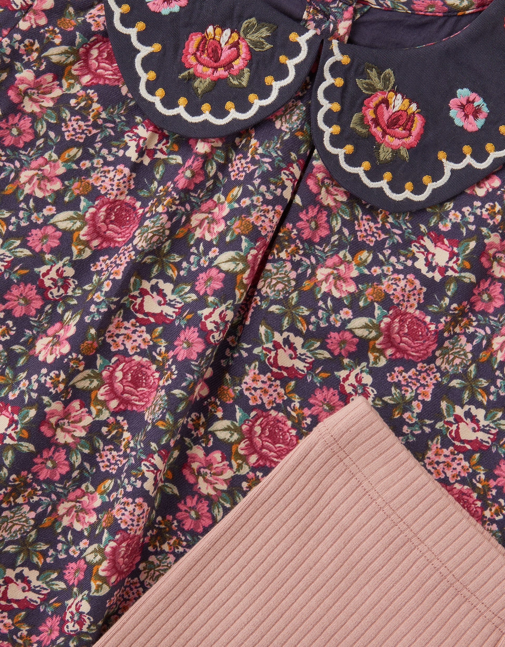 HELANKE - NAVY FLRL BLOUSE/ LEGGING