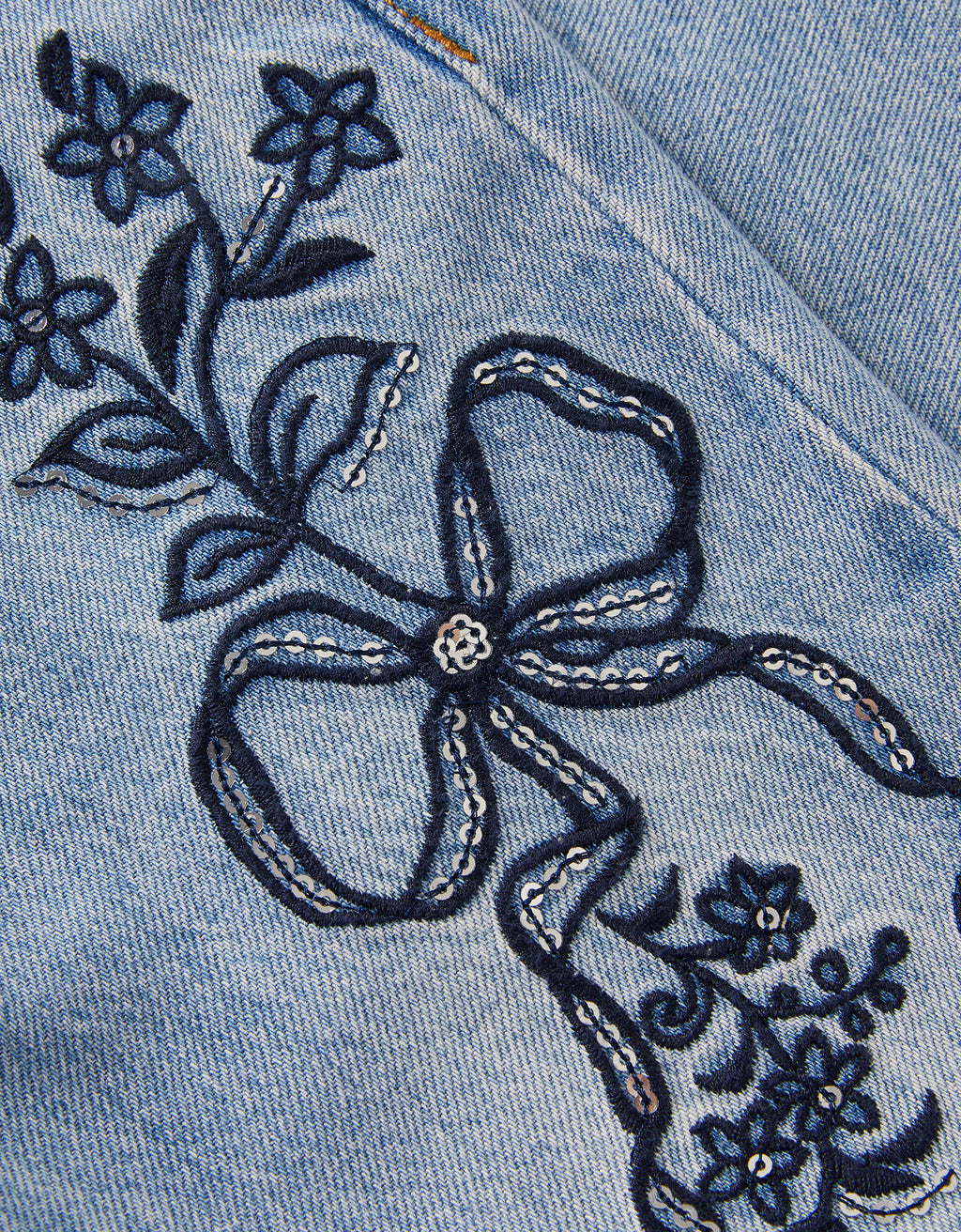 FARMERKE - BOW EMBROIDERED JEAN