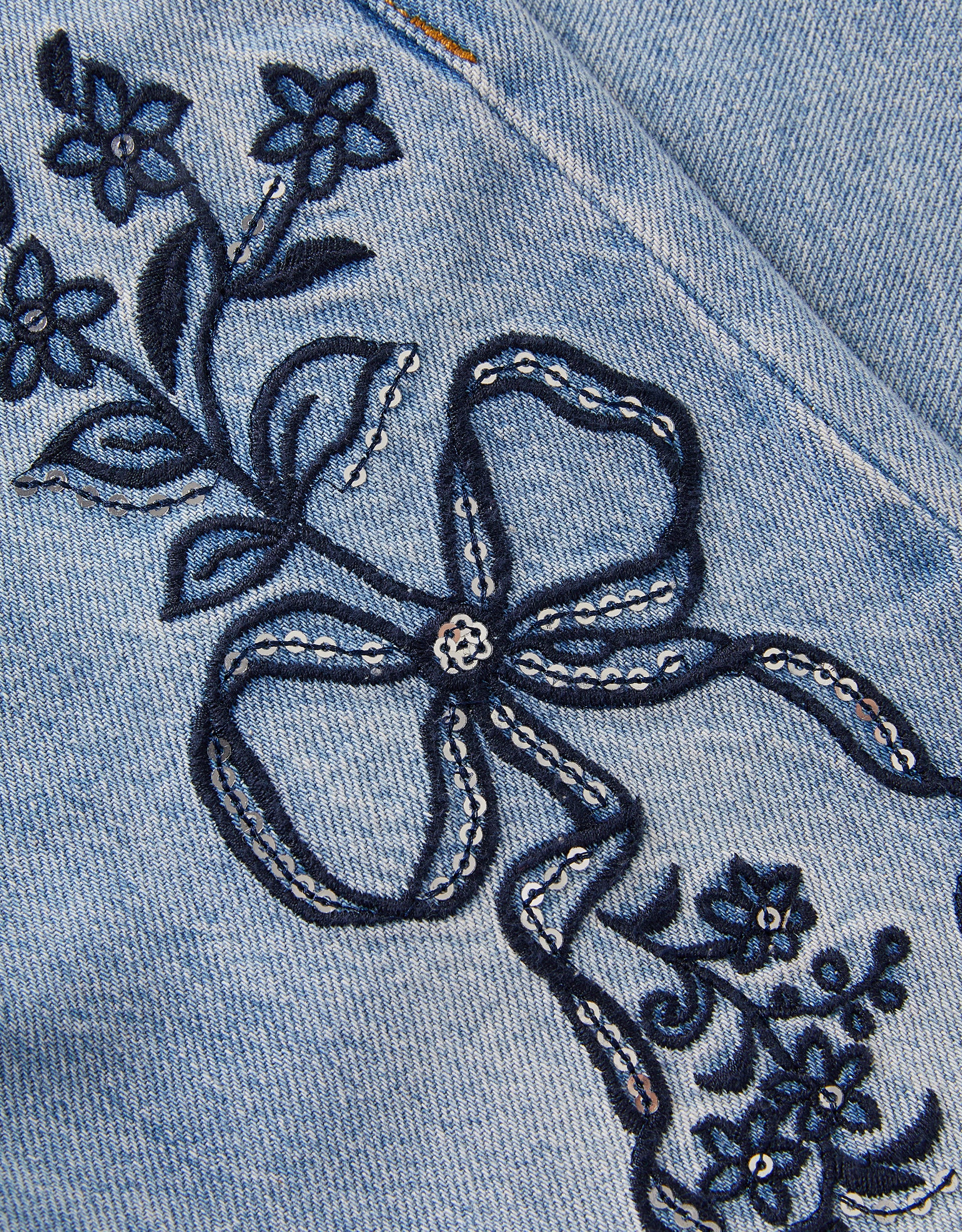 FARMERKE - BOW EMBROIDERED JEAN