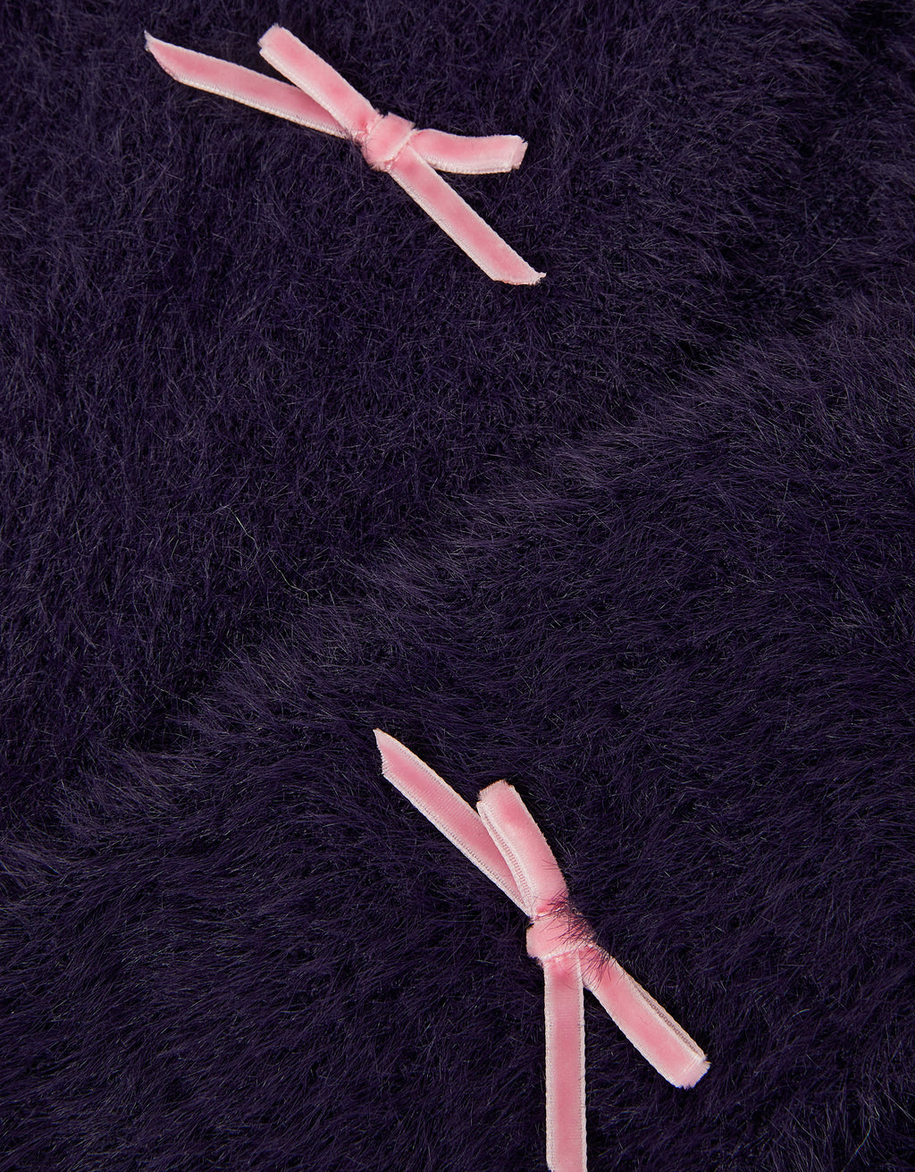 KARDIGAN - NAVY BOW TRIM EYELASH KNI