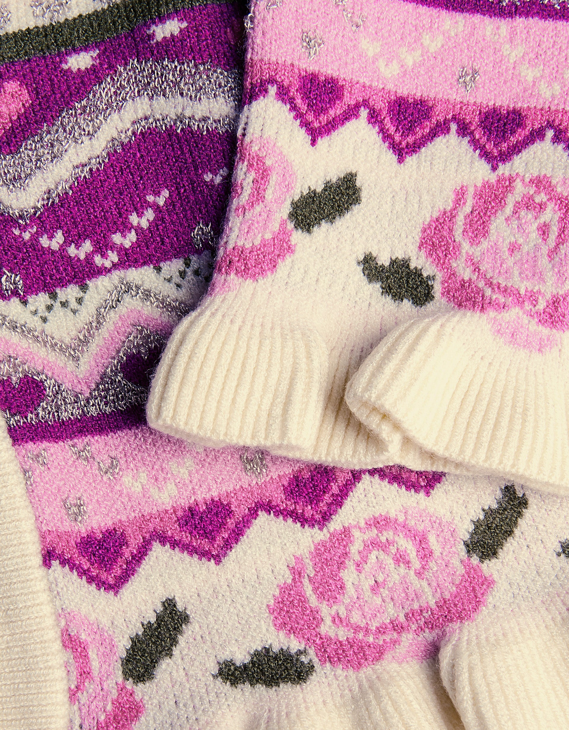 KARDIGAN - ROSE ALL OVER EDGE KNITTE